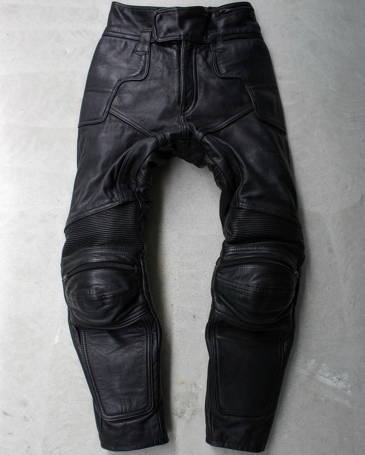 KADOYA Early 00s Padded Cowhide Leather Motorcycle Pants