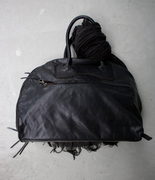 MiharaYasuhiro x Jas M.B SS09 Expandable Double-zip Steerhide Leather Handbag