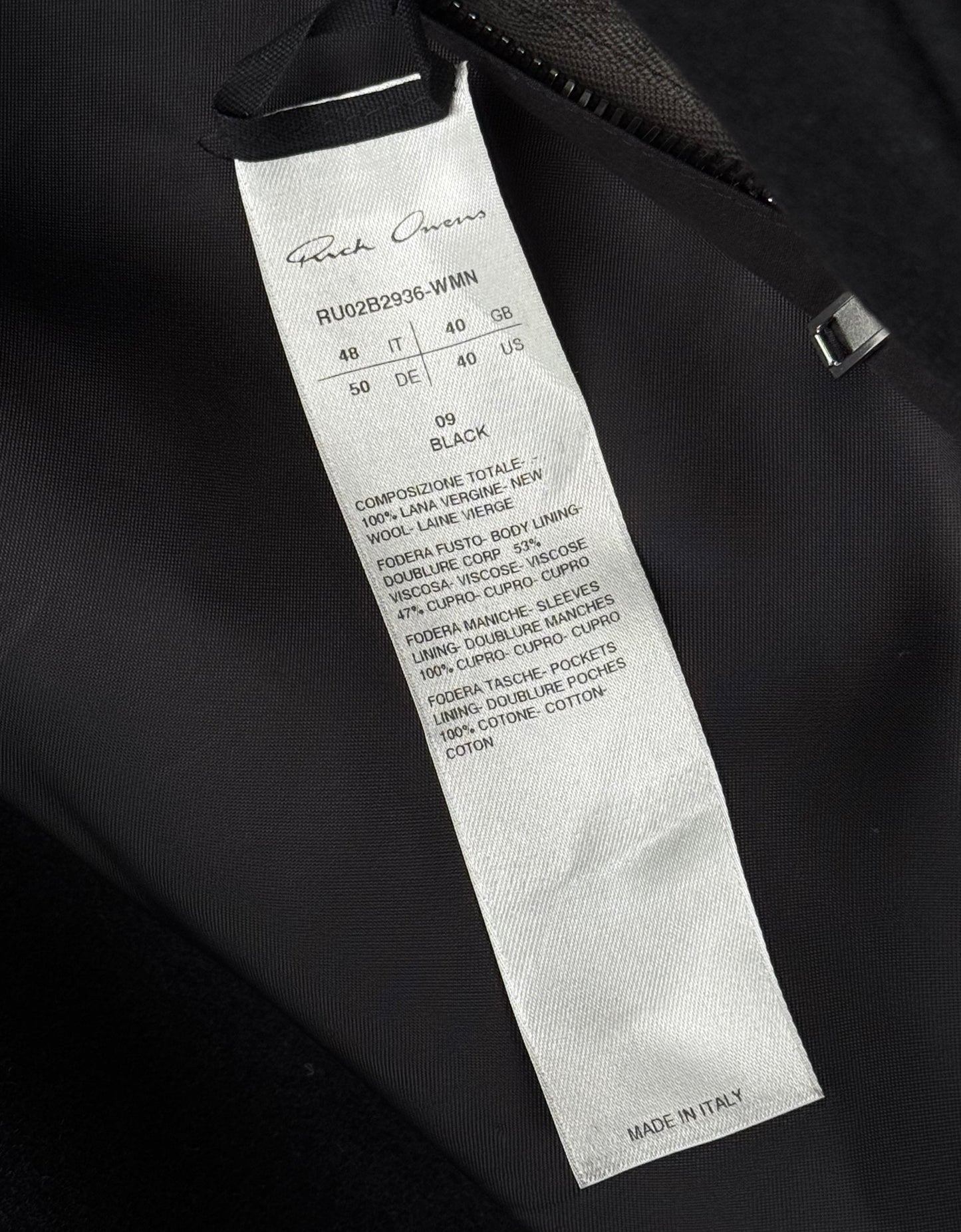 Rick Owens AW22 “STROBE” Heavy Wool ‘Jumbo Tatlin’ Coat