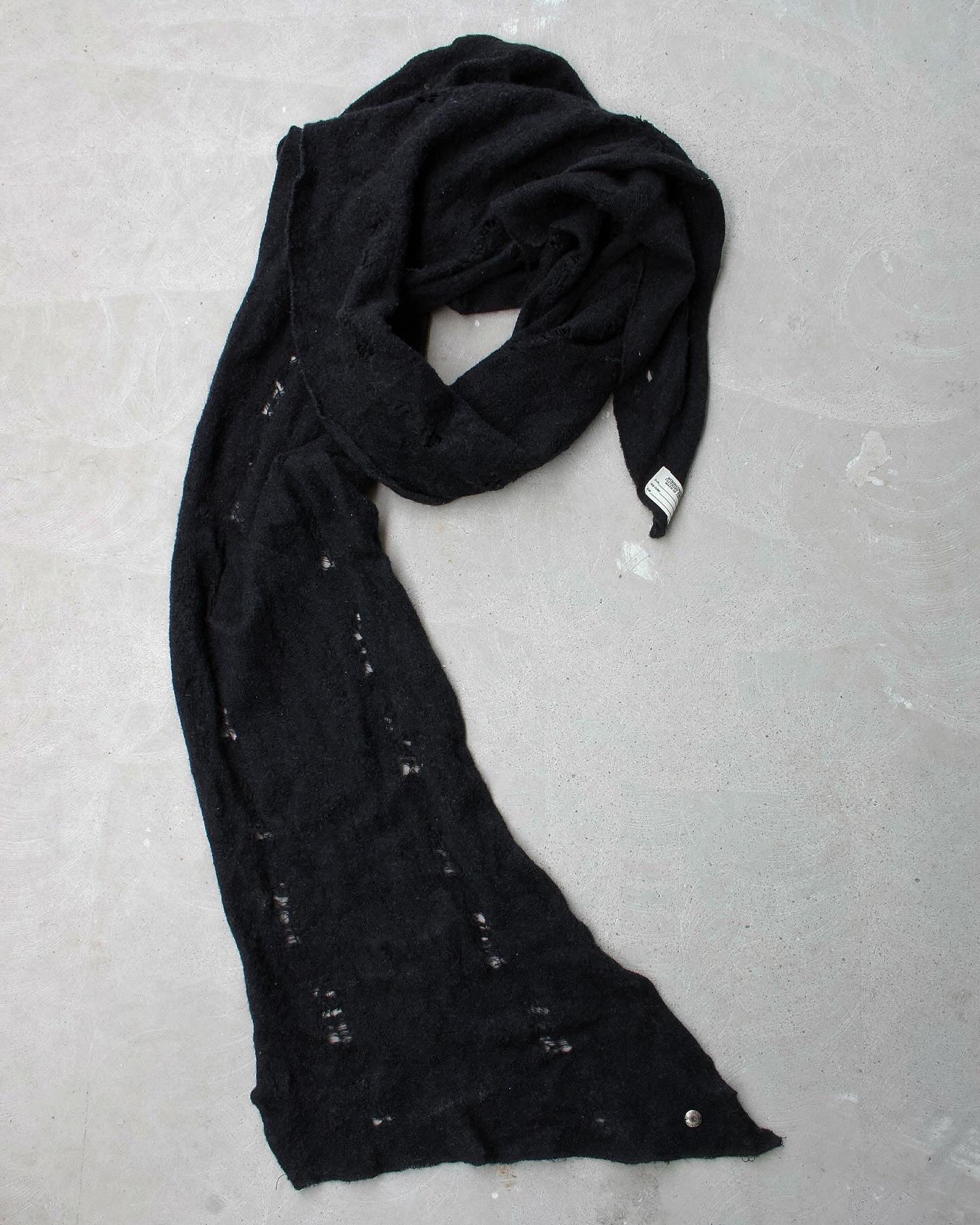 MiharaYasuhiro Early 00s Distressed Scarf/Poncho