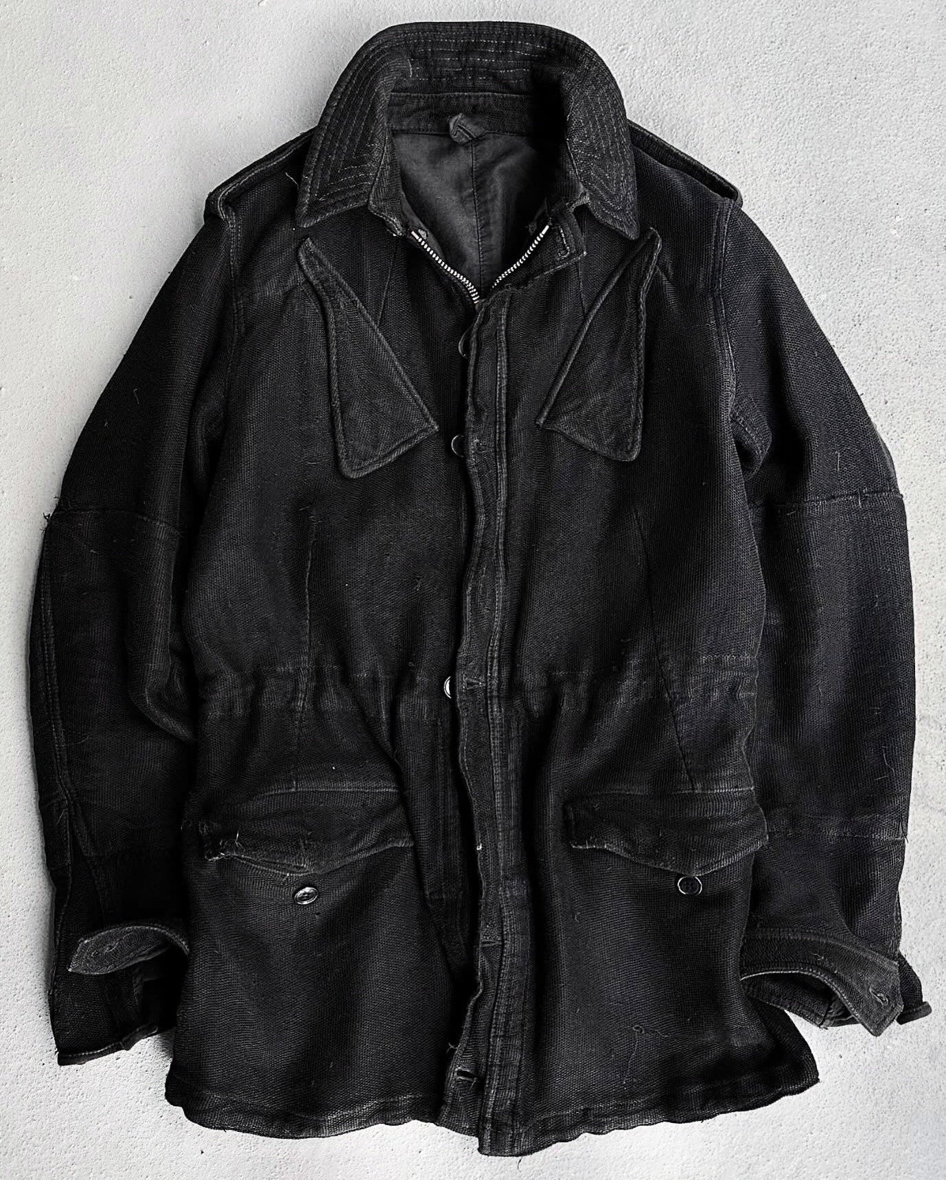 MiharaYasuhiro AW05 Distressed Mesh Military Jacket