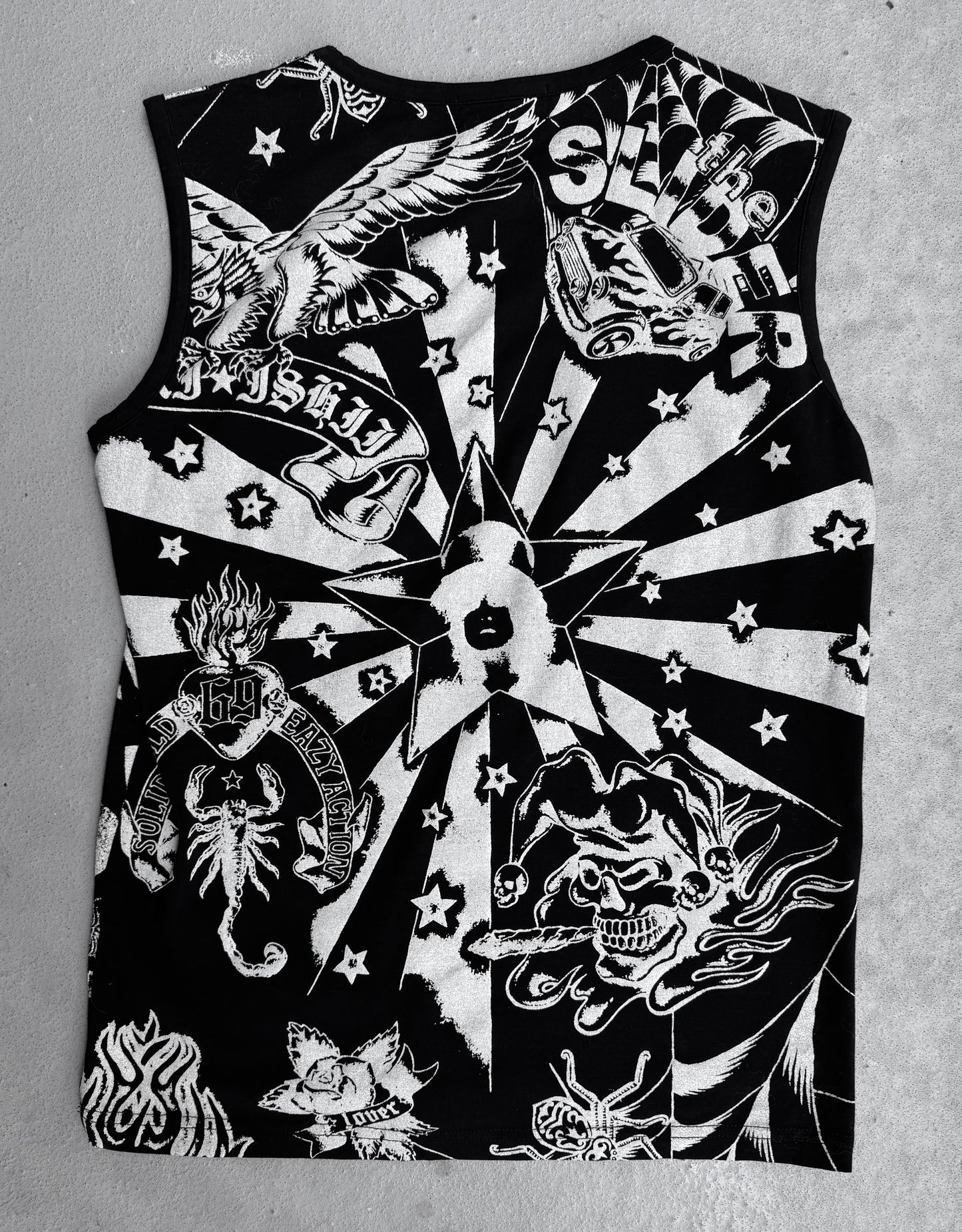 Yasuyuki Ishii Early 00s Tattoo ‘Rabbit Fighter’ Tank Top