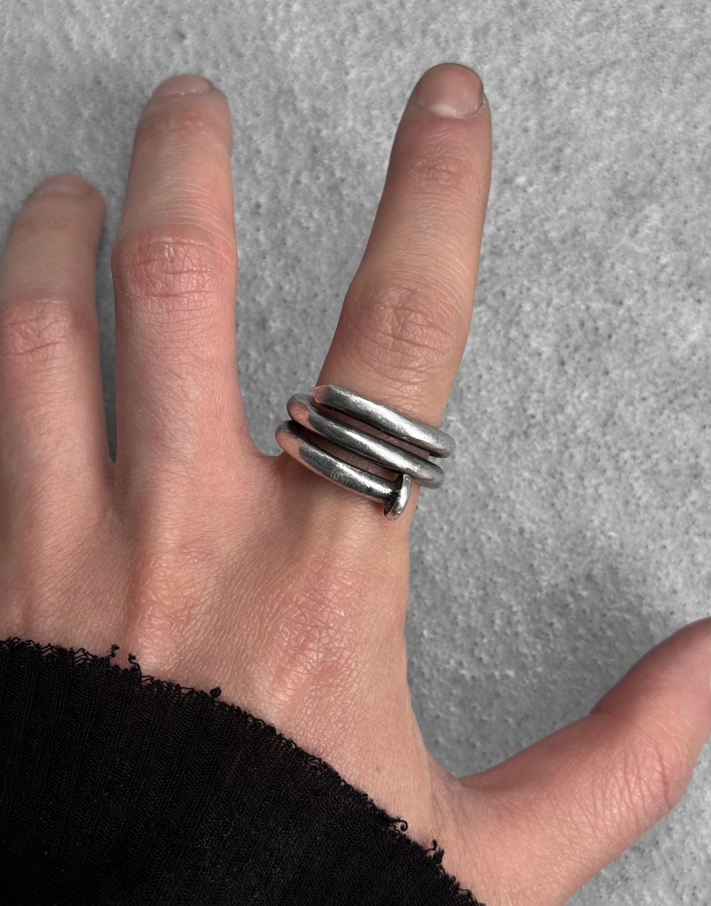 Carol Christian Poell 2008 ‘AM/2145’ Silver Spiral Nail Ring