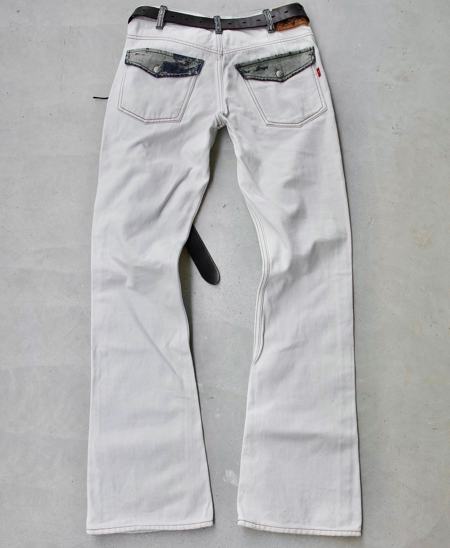 BACKBONE the Basis SS07 White Bootcut Denim