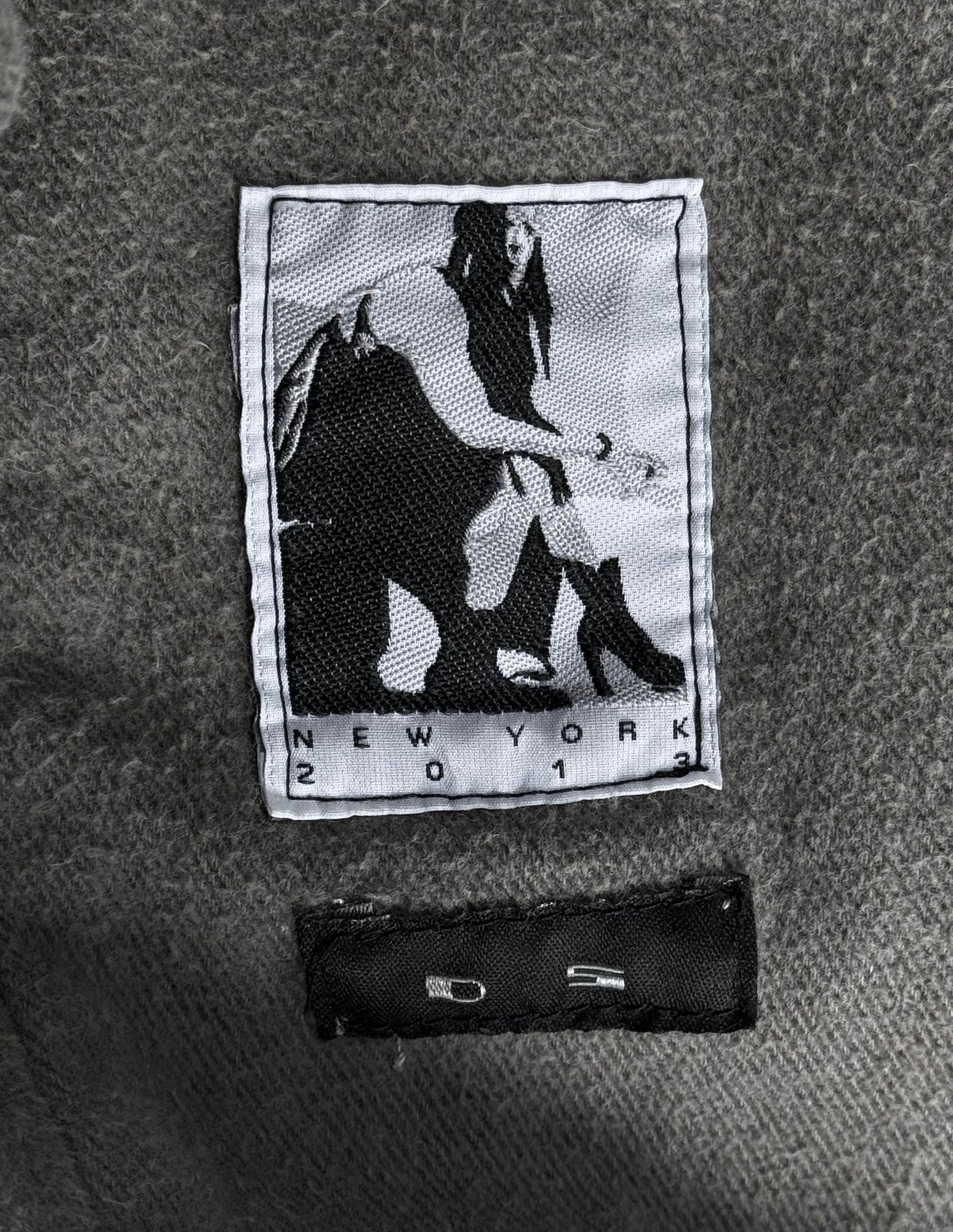 Rick Owens DRKSHDW AW13 “PLINTH” Mineral Dust Leather Sleeves Trucker Jacket