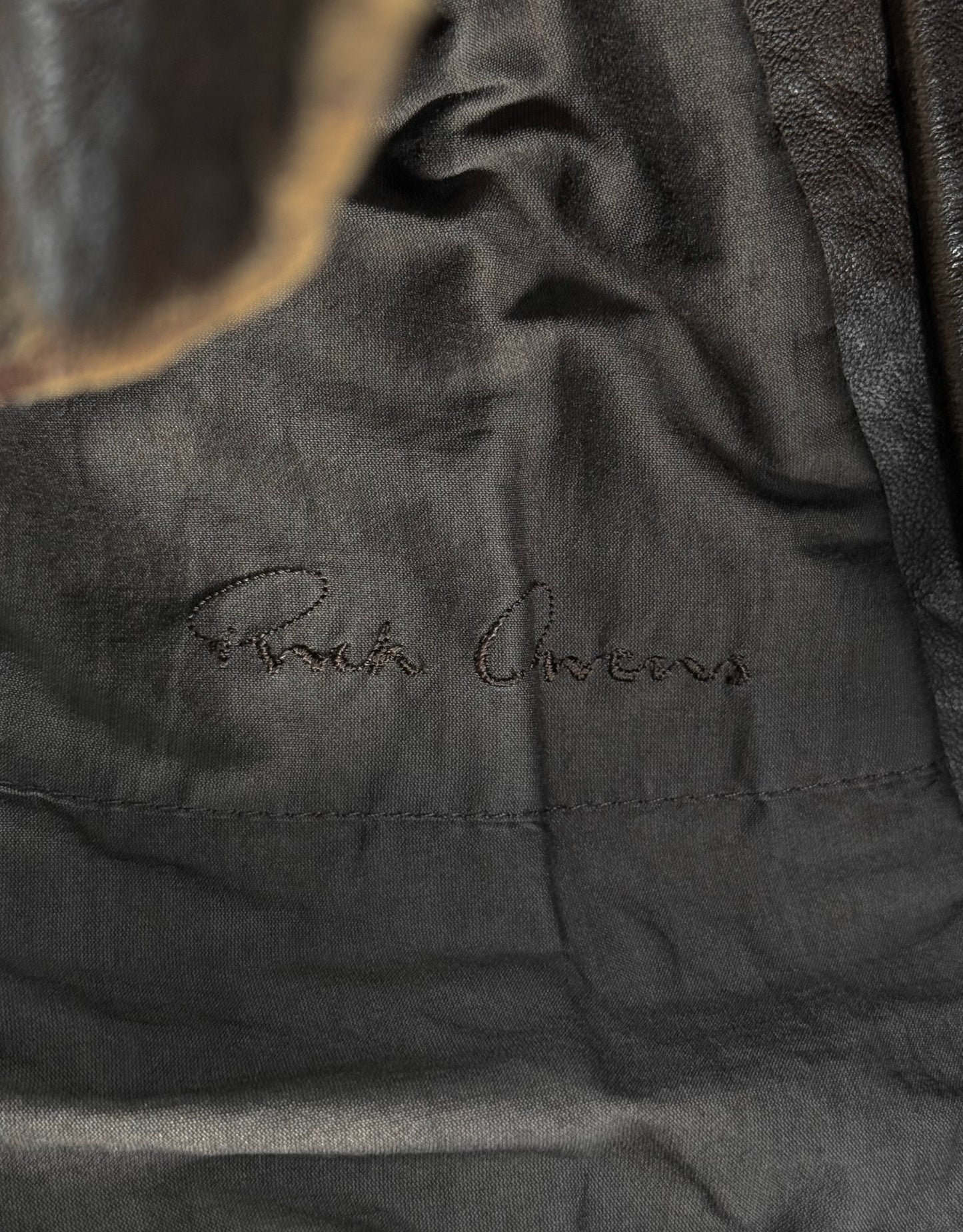 Rick Owens AW09 "CRUST" BITTER Lambskin Leather Velcro Geo Jacket