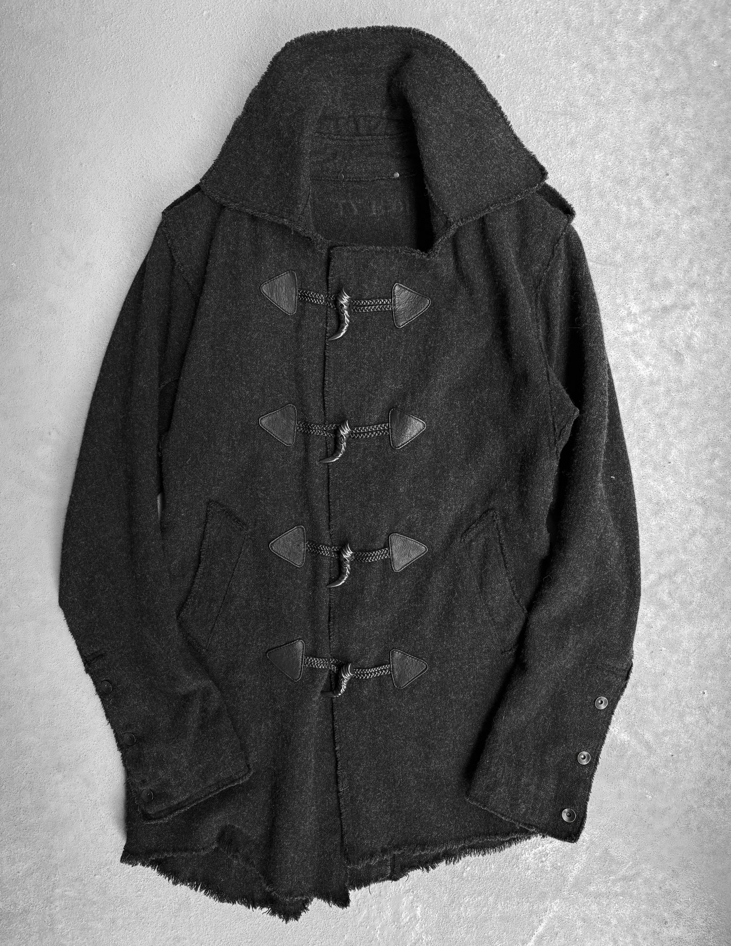 14thAddiction AW11 Angora Wool Horned Coat
