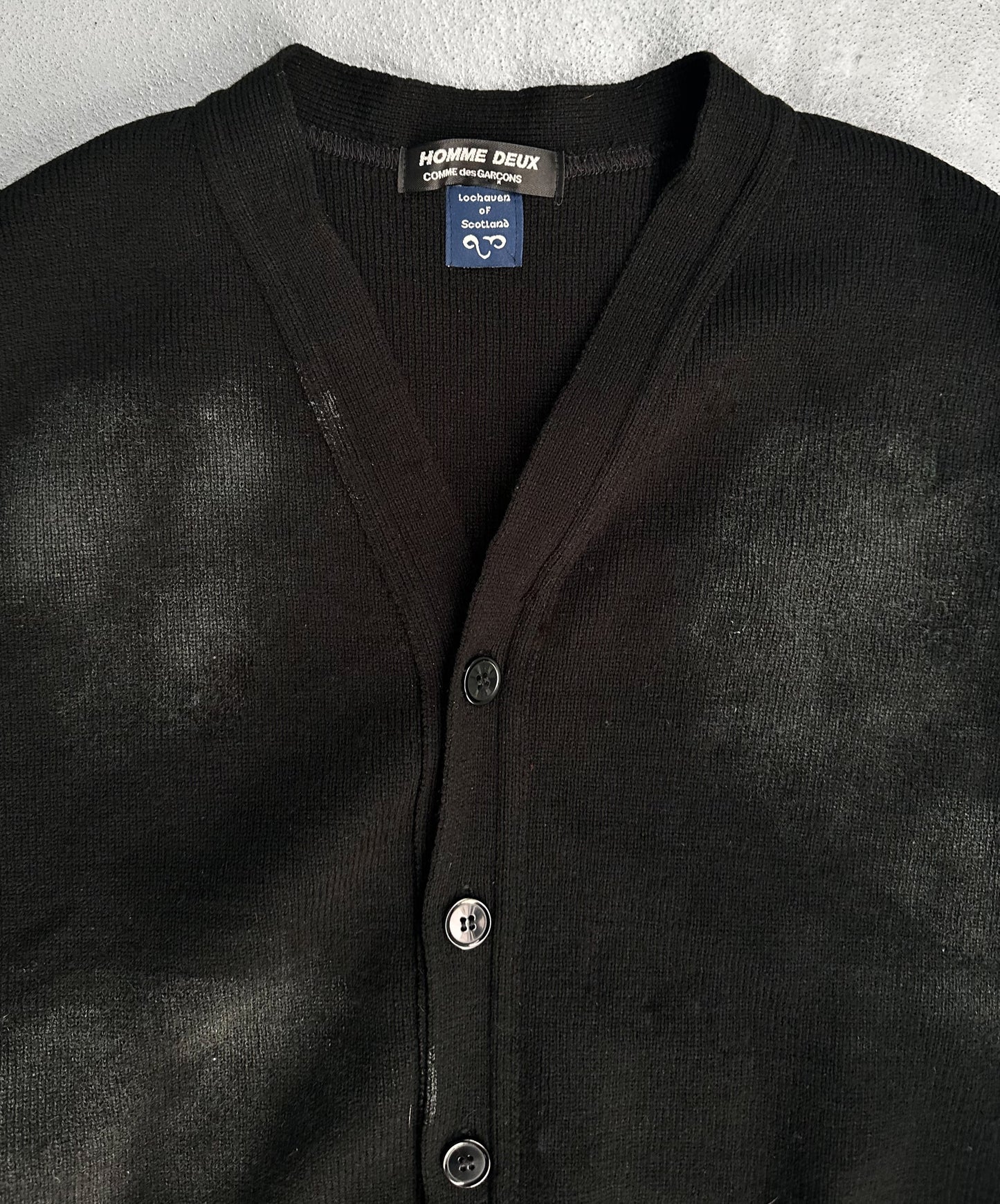 COMME des GARÇONS HOMME DEUX AW19 “Lochaven of Scotland” Hand-painted Knit Vest