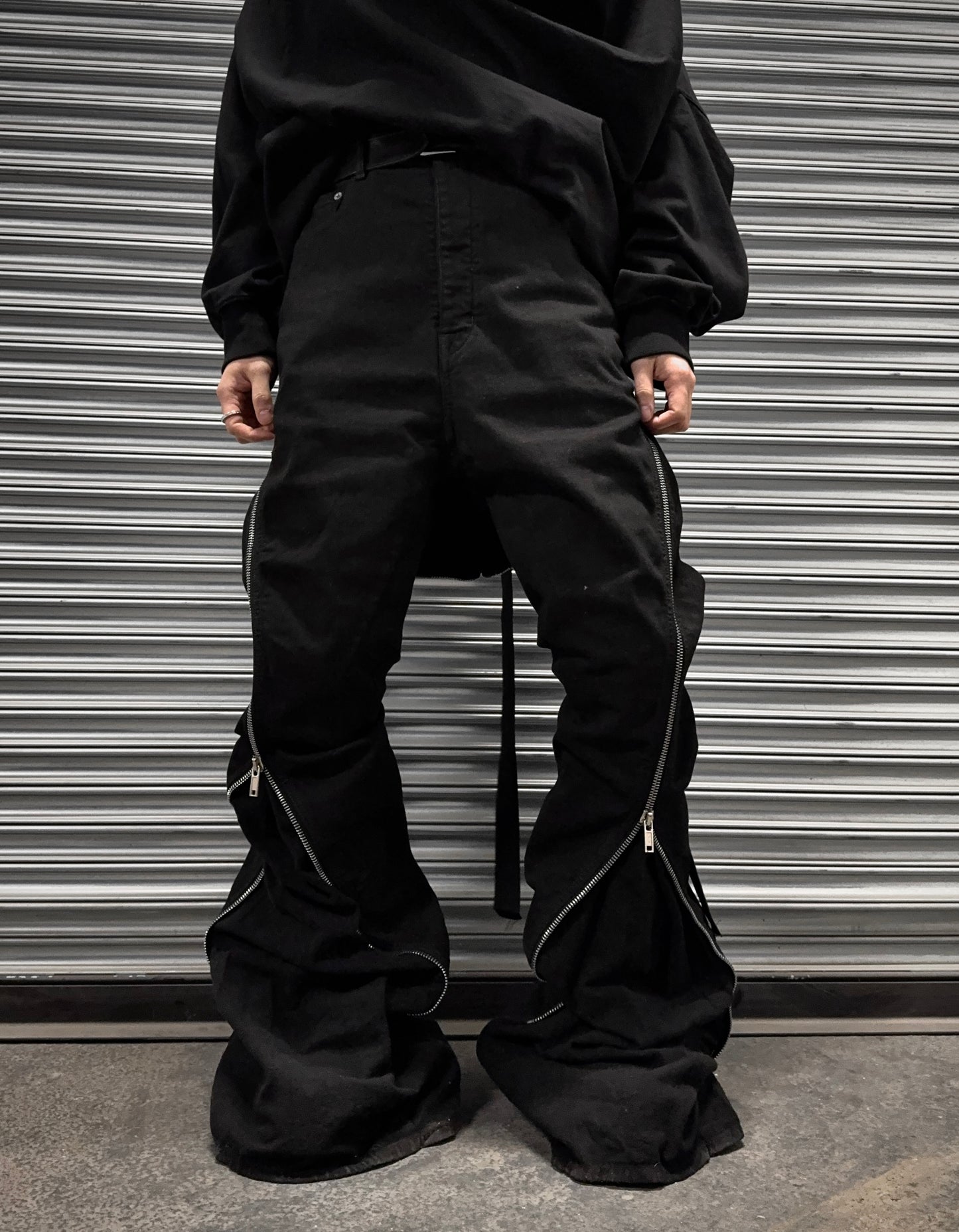 Rick Owens DRKSHDW SS22 “FOGACHINE” Bolan Banana Cut Flare Denim