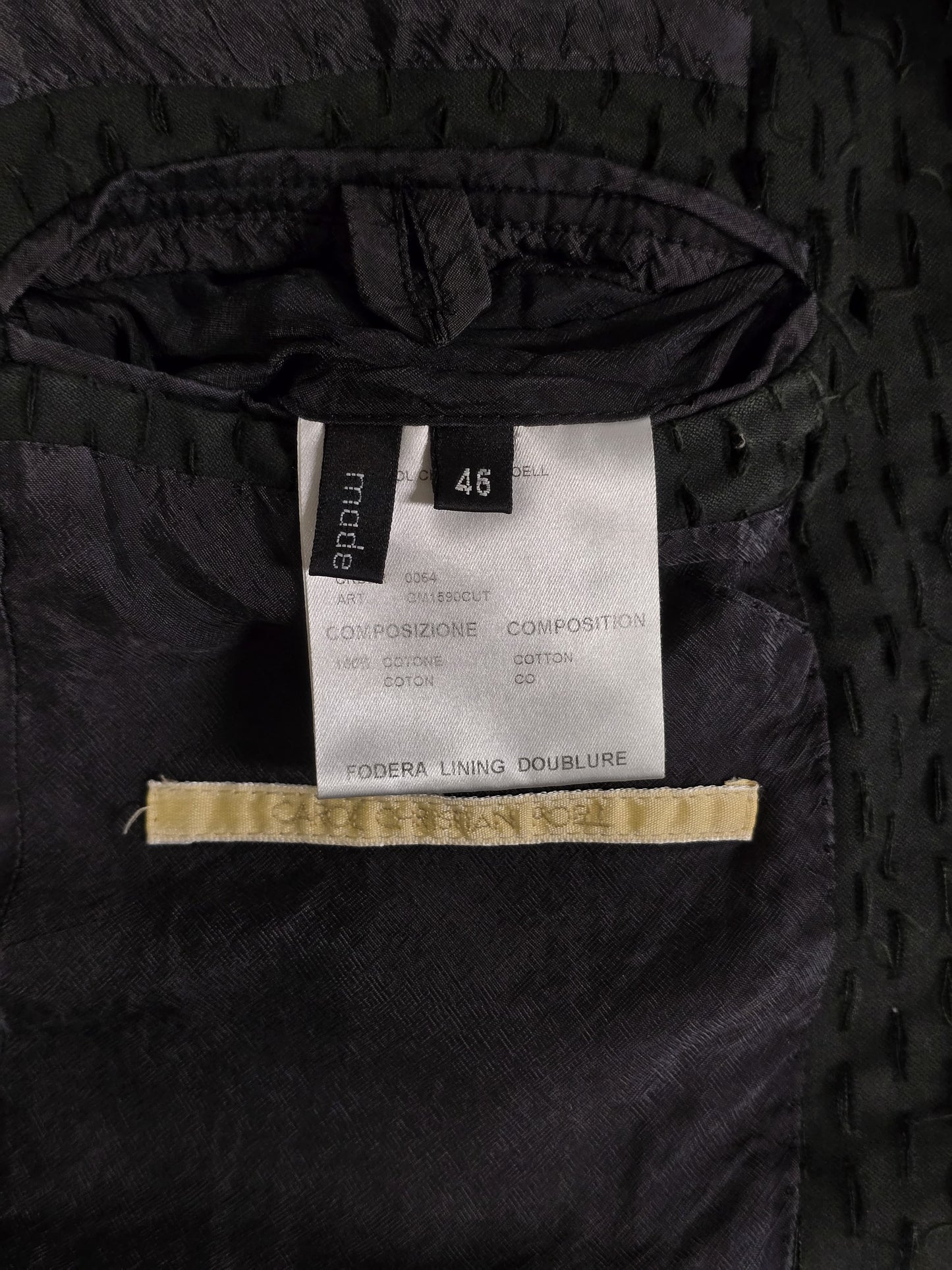 Carol Christian Poell SS02 "Traditional Escape" 'GM1590CUT' Dark Green Cut Out Blazer
