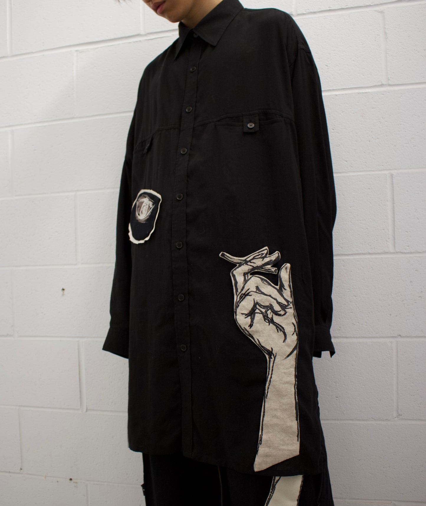 Yohji Yamamoto POUR HOMME SS22 Yuuka Asakura ‘Smoking Hand’ Motif Shirt
