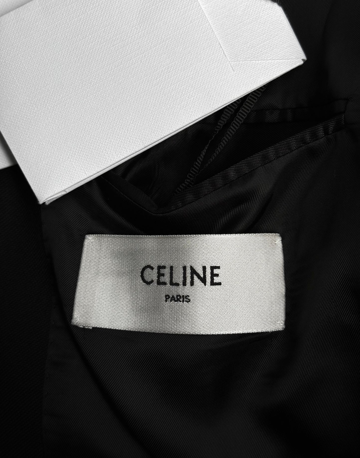 CELINE SS19 by Hedi Slimane Two-button Garbardine Wool Rectangle Blazer