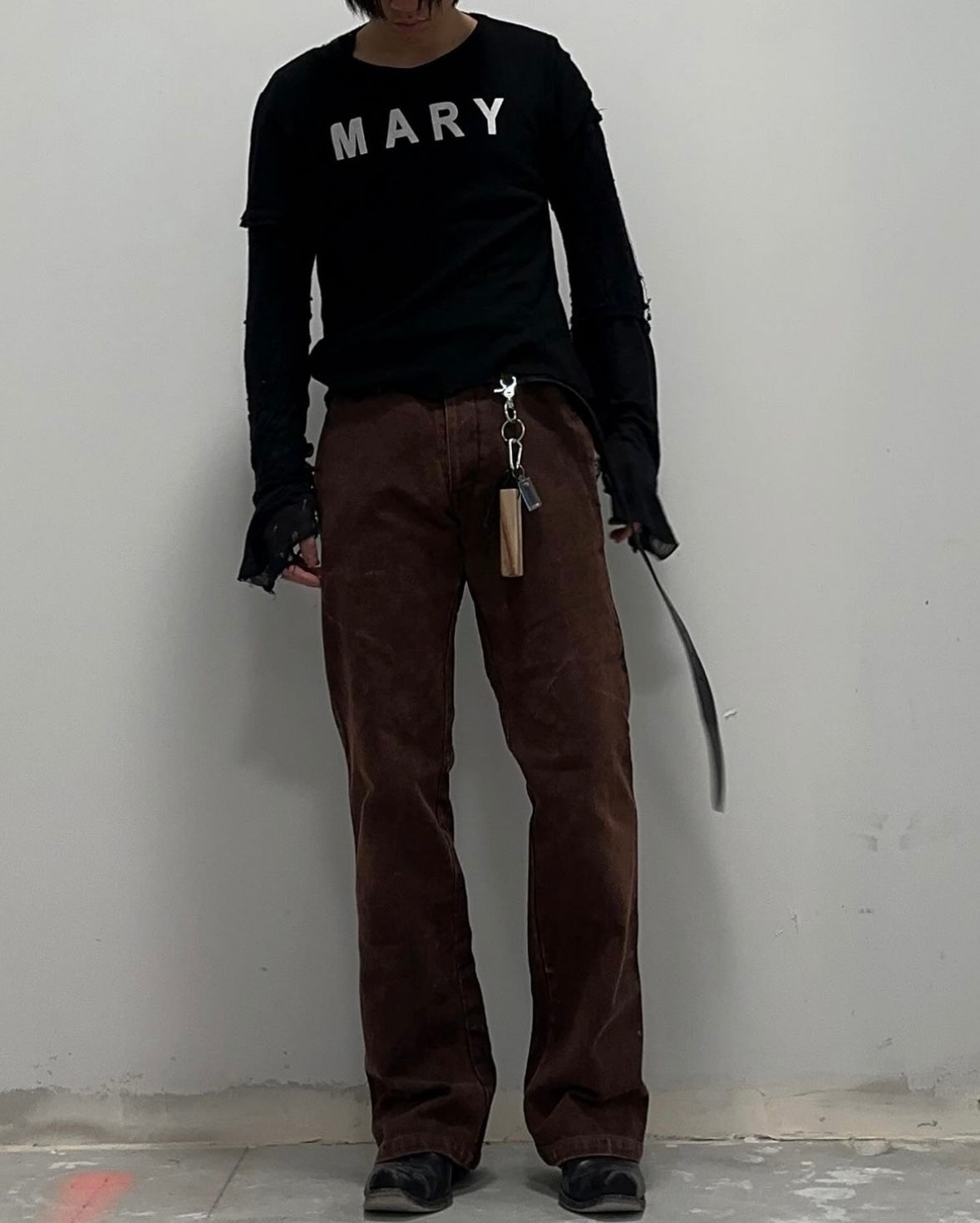 RipVanWinkle 00s Washed “Blood Red” Bootcut Denim