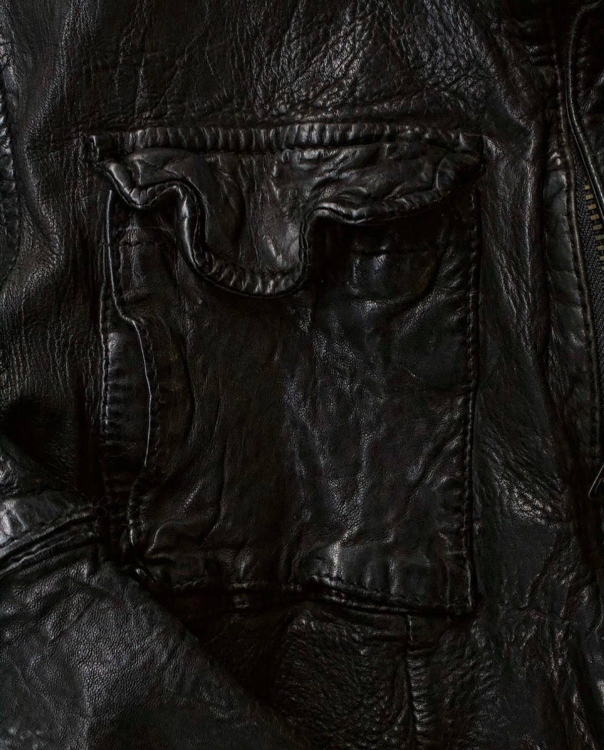 ABAHOUSE Vintage 2003 Sheep Leather Rider Jacket