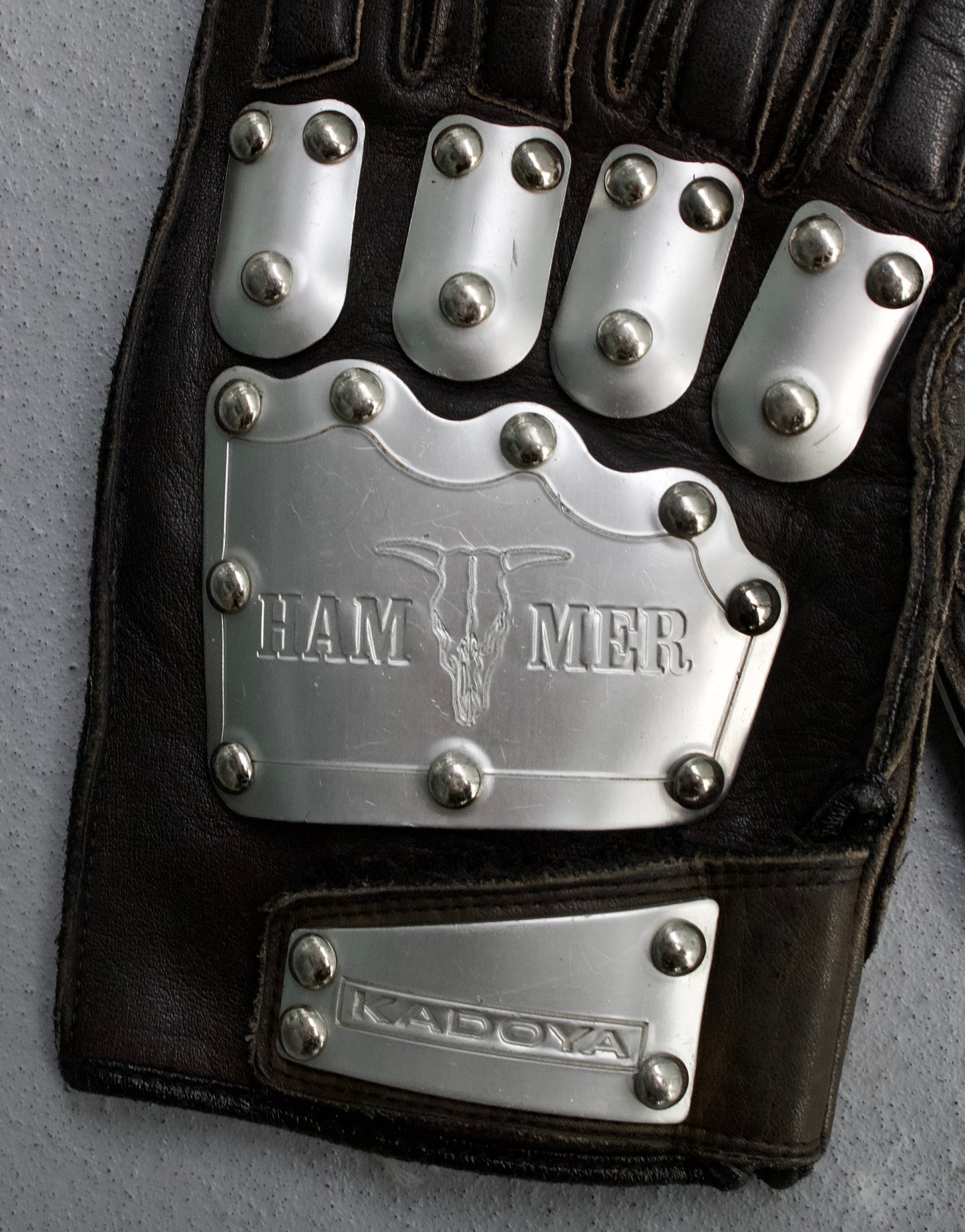 KADOYA Early 00s “HAMMER” Studded Motorcycle Gloves