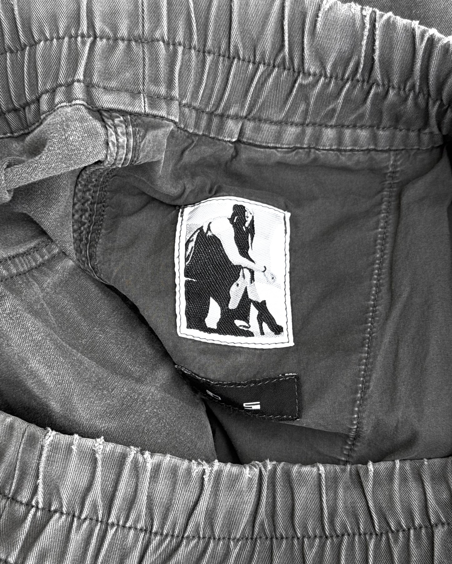 Rick Owens DRKSHDW AW16 "MASTODON" DRK DST Moleskin Drop-crotch Drawstring Pants