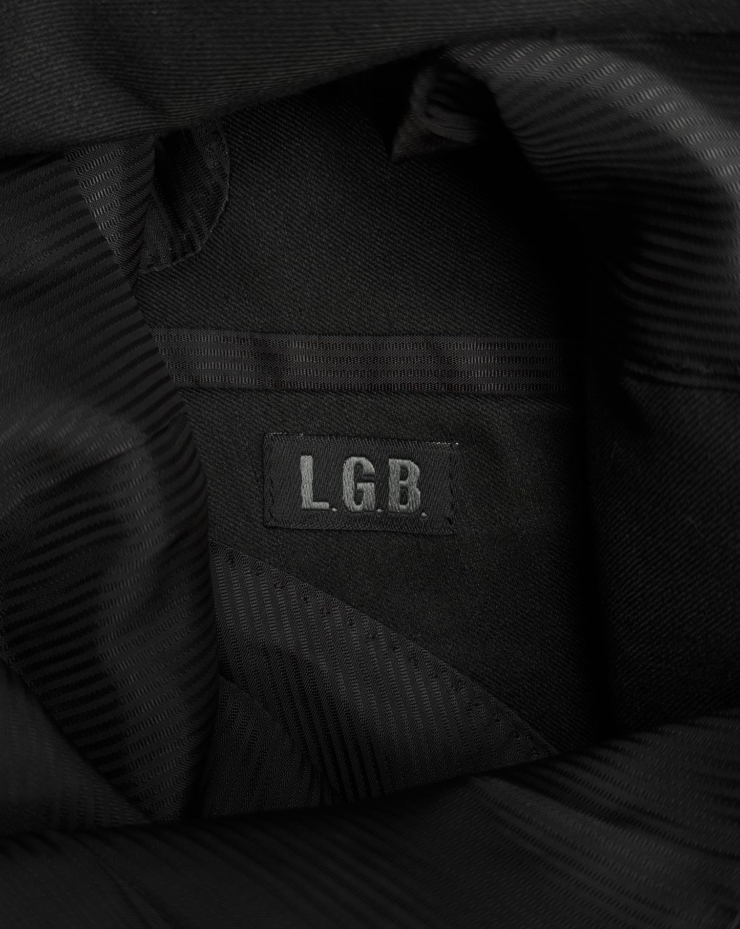 L.G.B. ‘JK-6’ Distressed Goat Leather Trim Cross Blazer