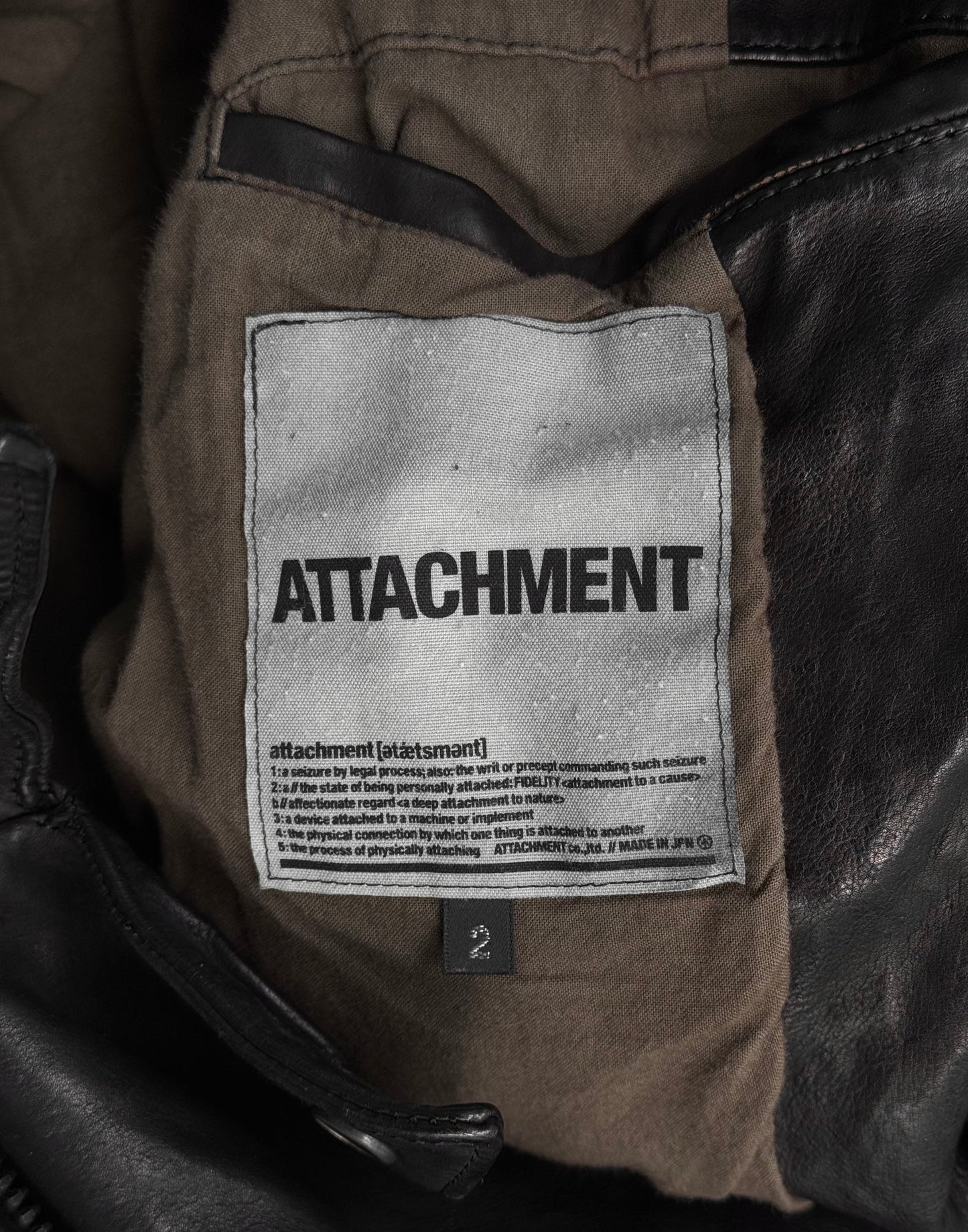 ATTACHMENT by Kazuyuki Kumagai Early 00s Multi-zip Calfskin Leather Biker Jacket