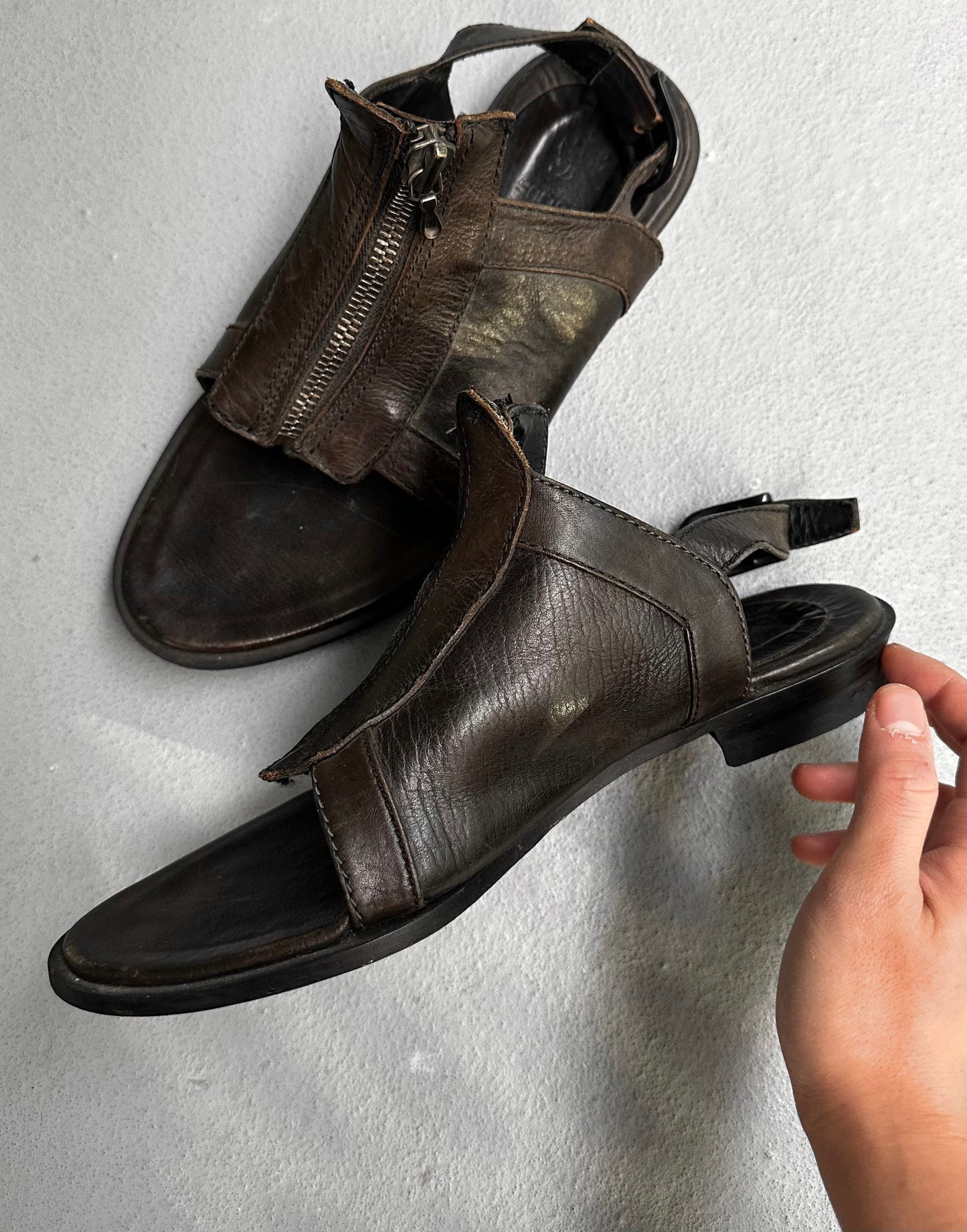 Julius_7 SS09 “CANON_1” Gladiator Lambskin Leather Sandals