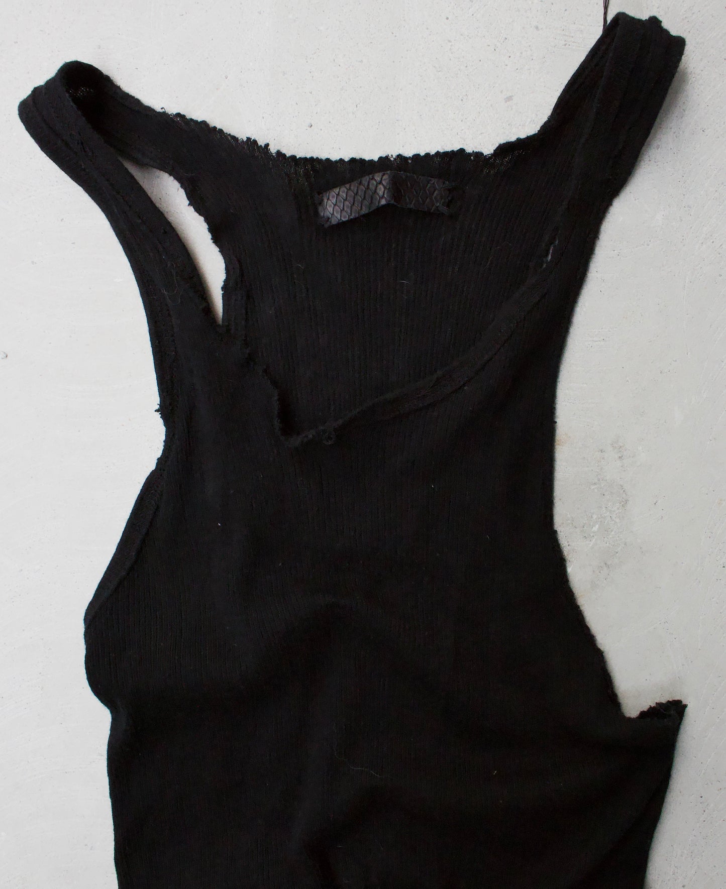 IfSixWasNine Early 00s Distressed ‘Snakeskin’ Ribbed Tank Top