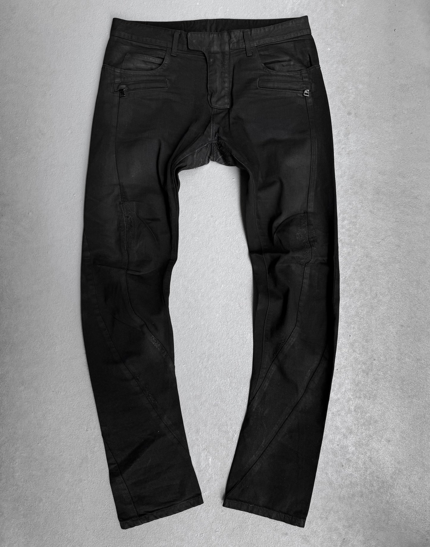 BALMAIN by Olivier Rousteing AW15 Distressed Light-wax Skinny Denim