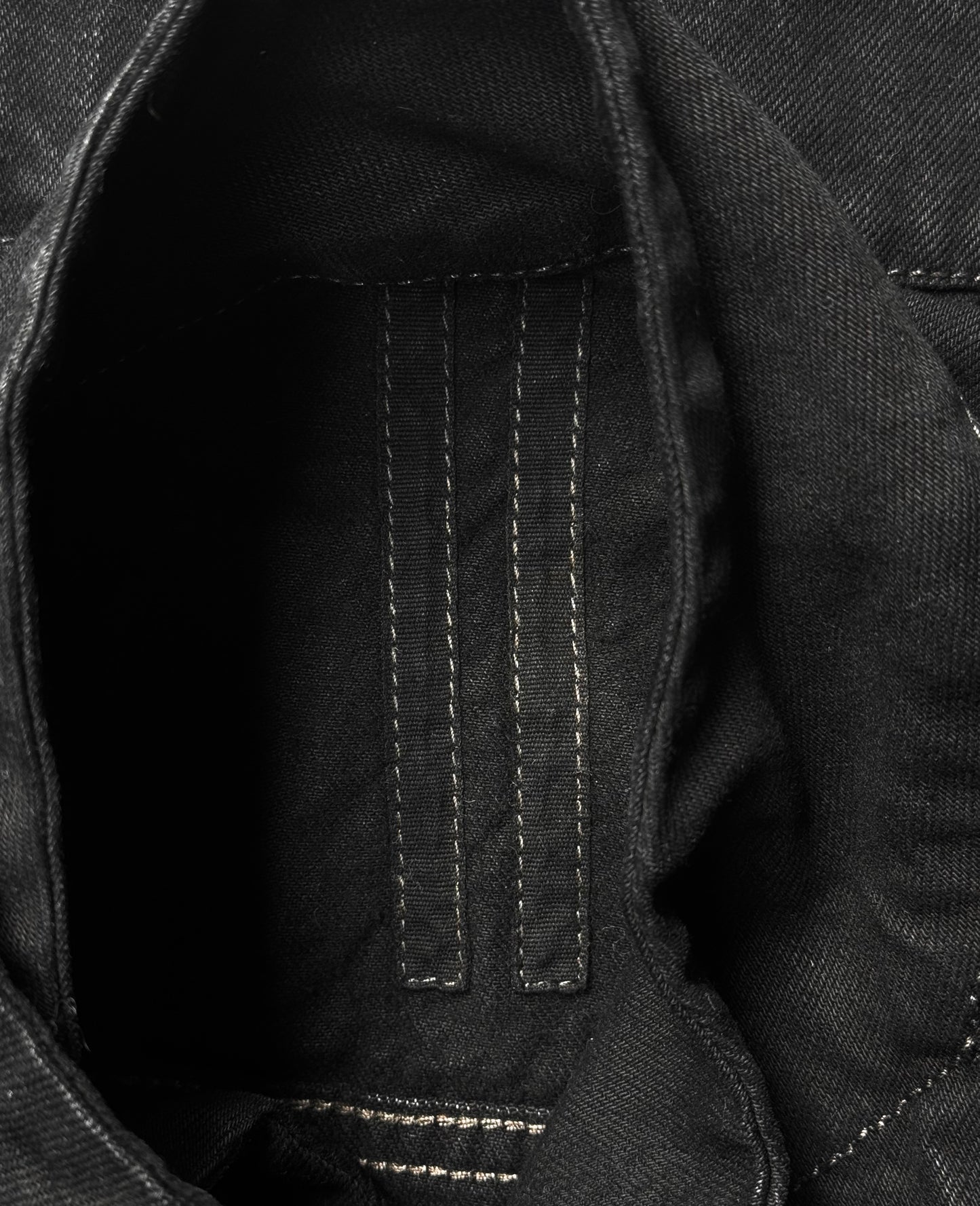 Rick Owens DRKSHDW SS14 "VICIOUS" Slave Hybrid Leather Sleeves Waxed Denim Jacket