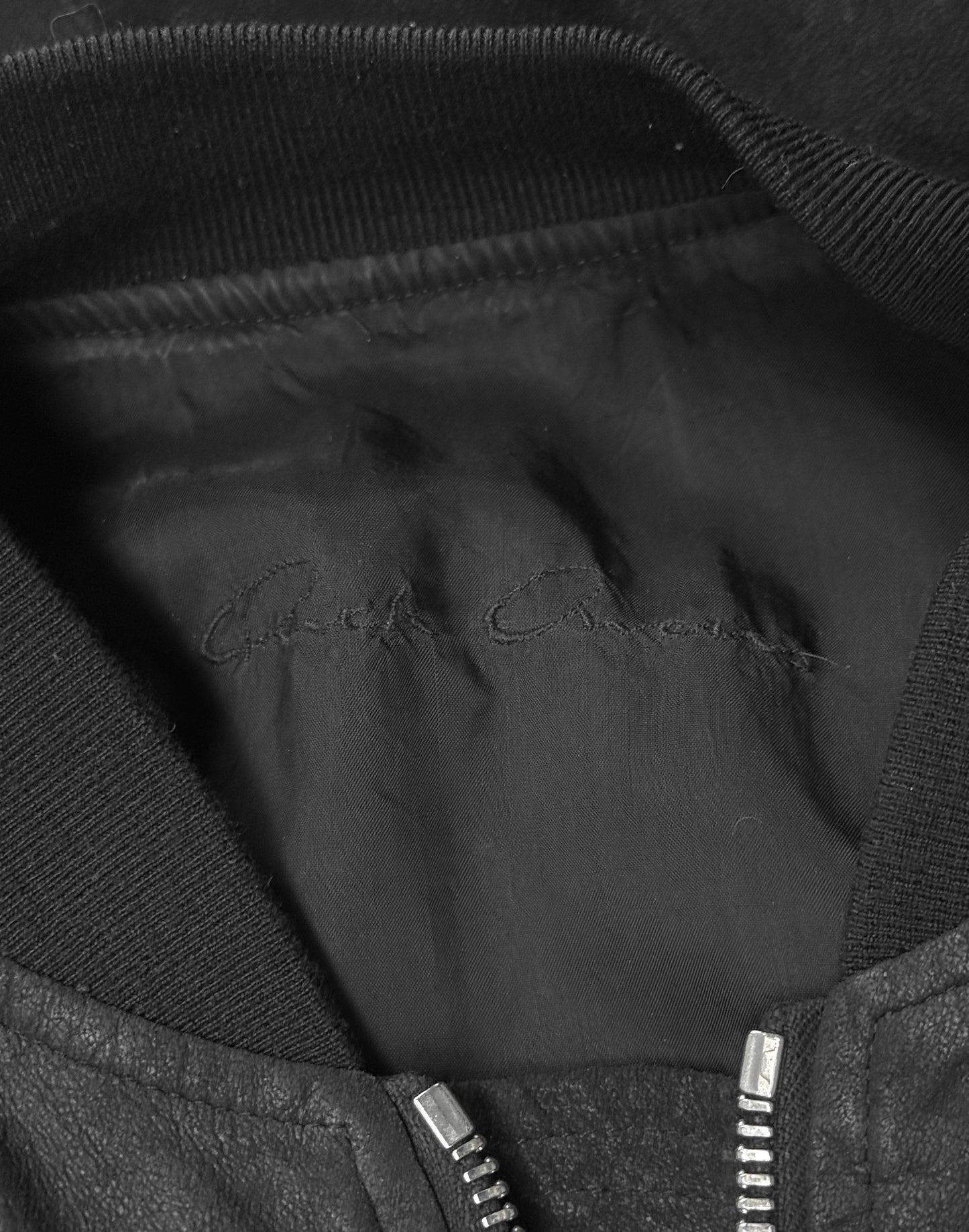 Rick Owens SS14 "VICIOUS" Blistered Lamb Leather Bomber Jacket