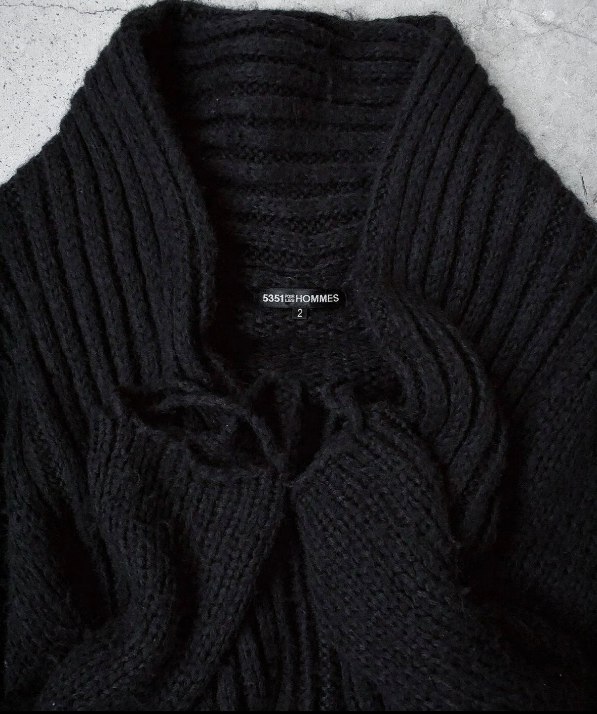 5351 Pour Les Hommes 00s Fringe Mohair Knit Cardigan
