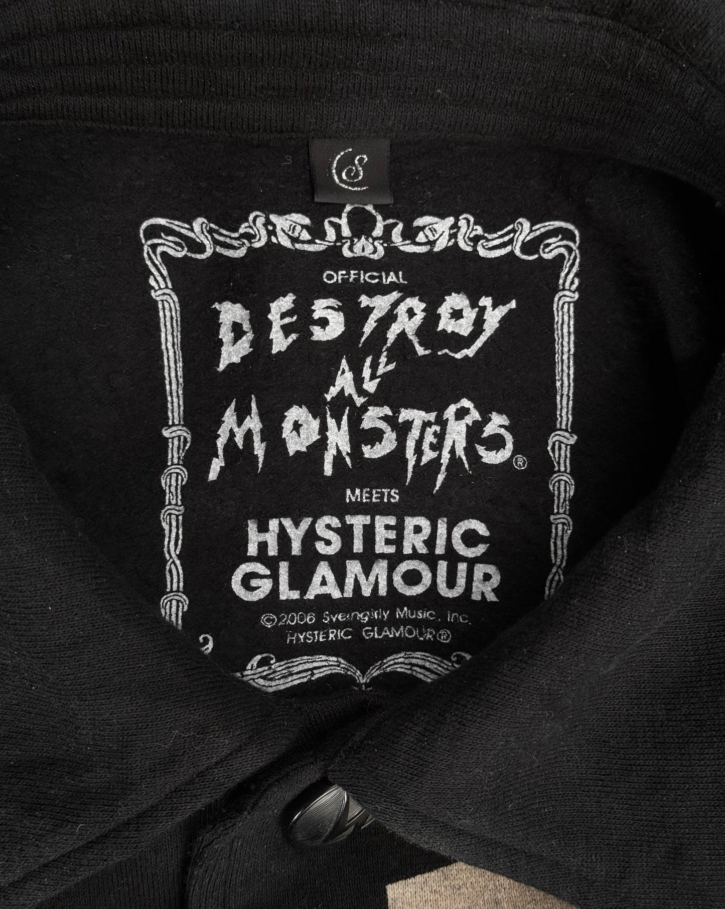 Hysteric Glamour AW06 “Destroy all Monsters” Graphic Military Button-up Fleece Shirt