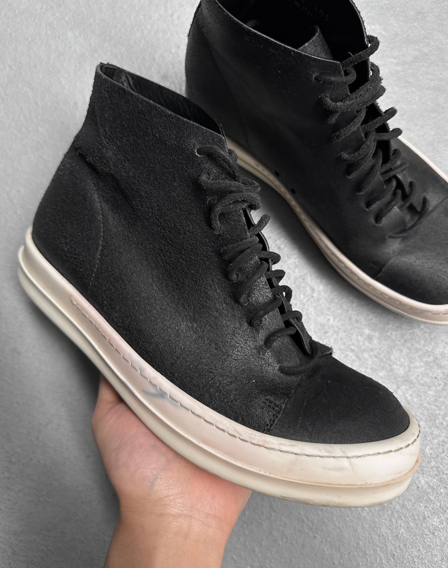 Rick Owens AW16 “MASTODON” Blistered Leather Sneakers