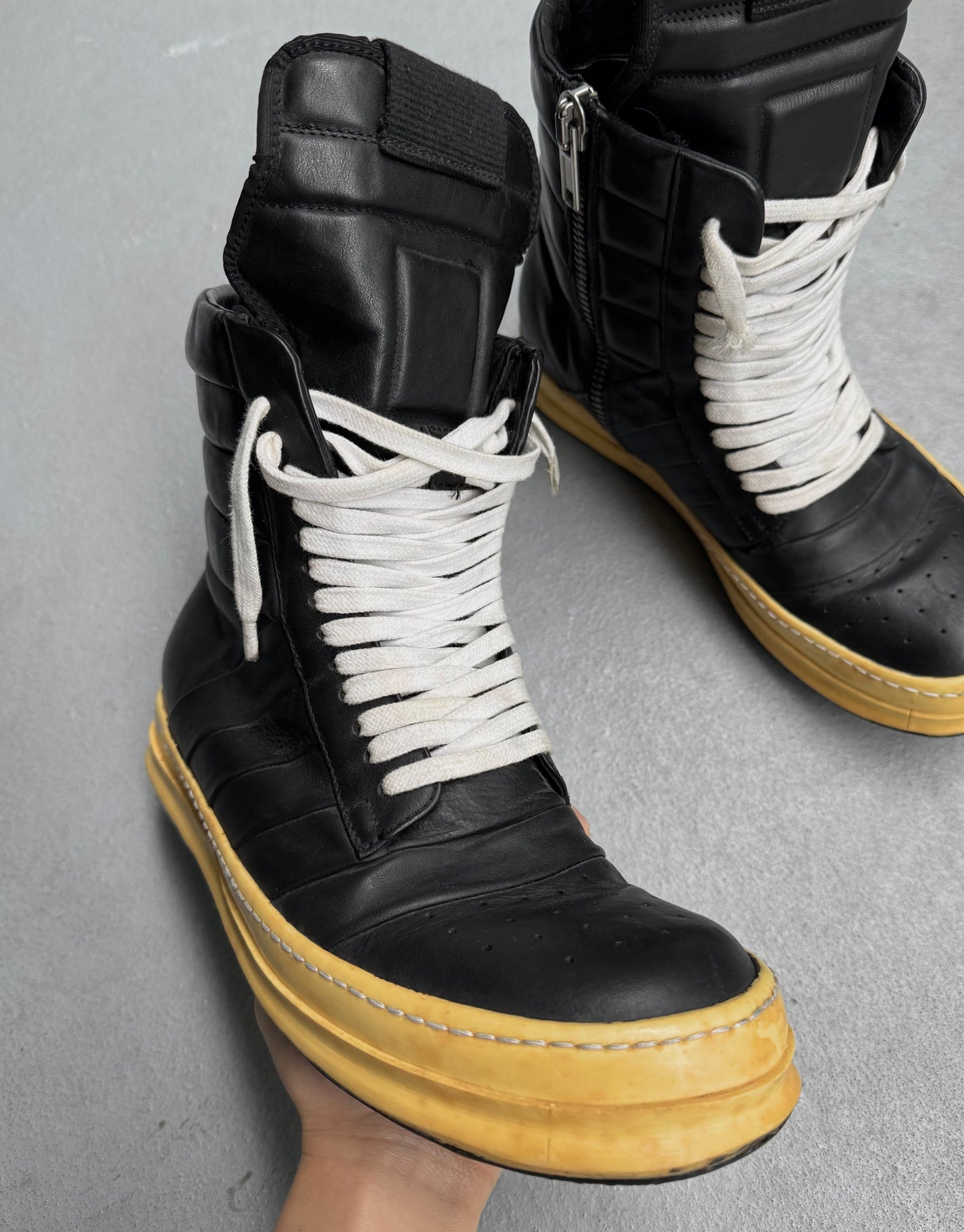 Rick Owens AW09 “CRUST” Dunk Leather Sneakers
