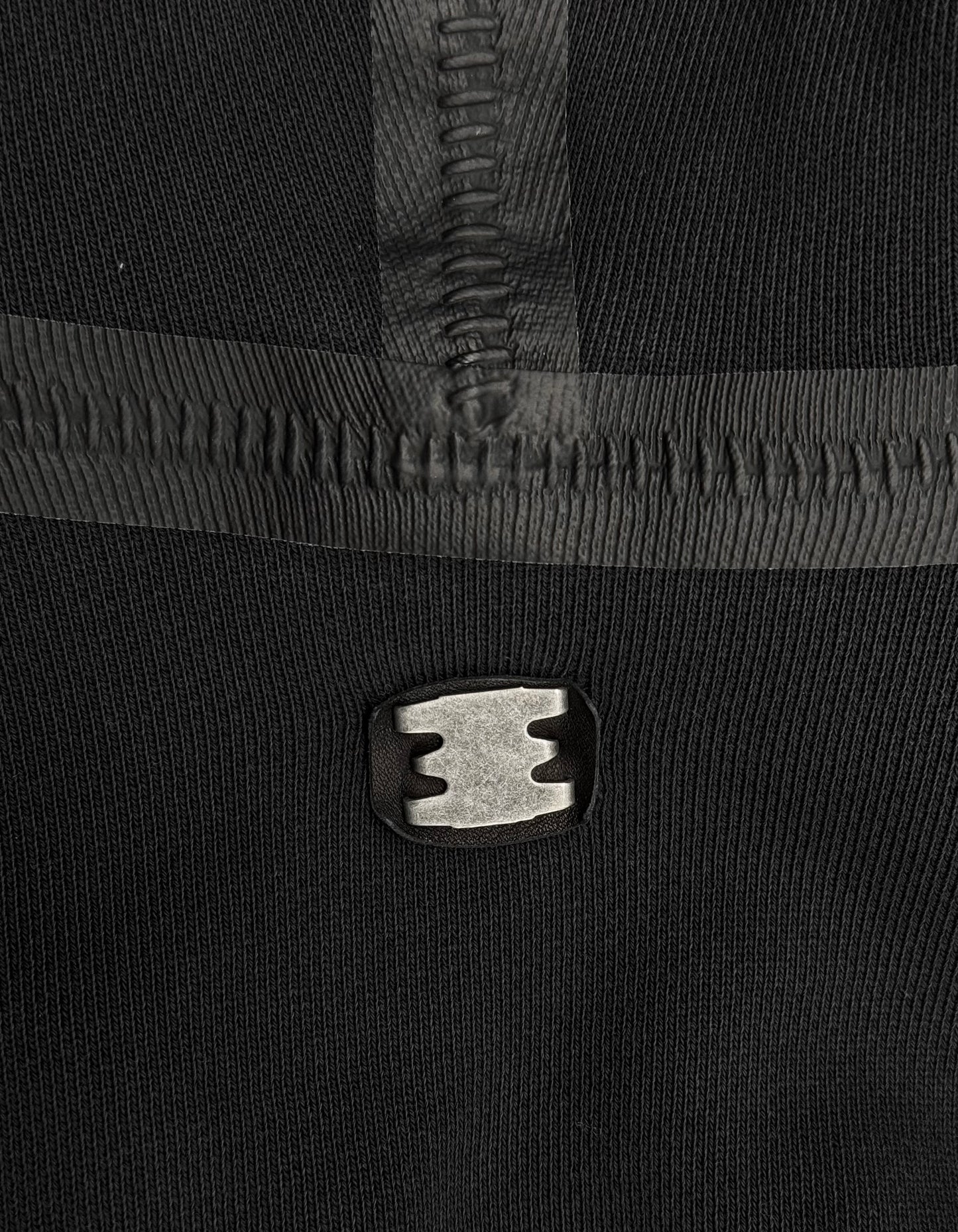 Isaac Sellam : “Experience” Rubberized Seams Cotton Zip-up Hoodie
