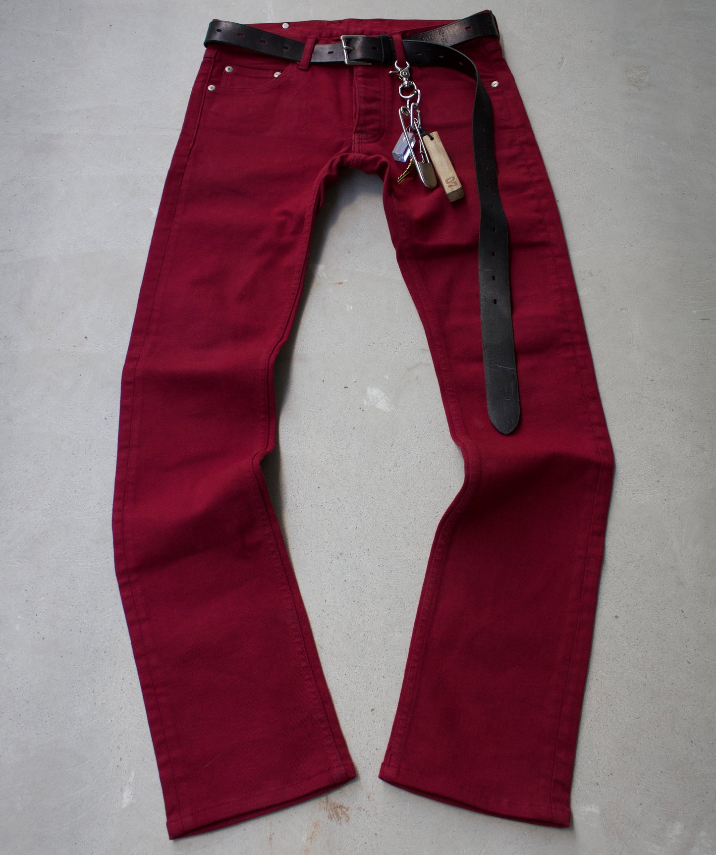 Isamu Katayama “BACKLASH” AW12 Lizzard Patch Red-Dyed Denim