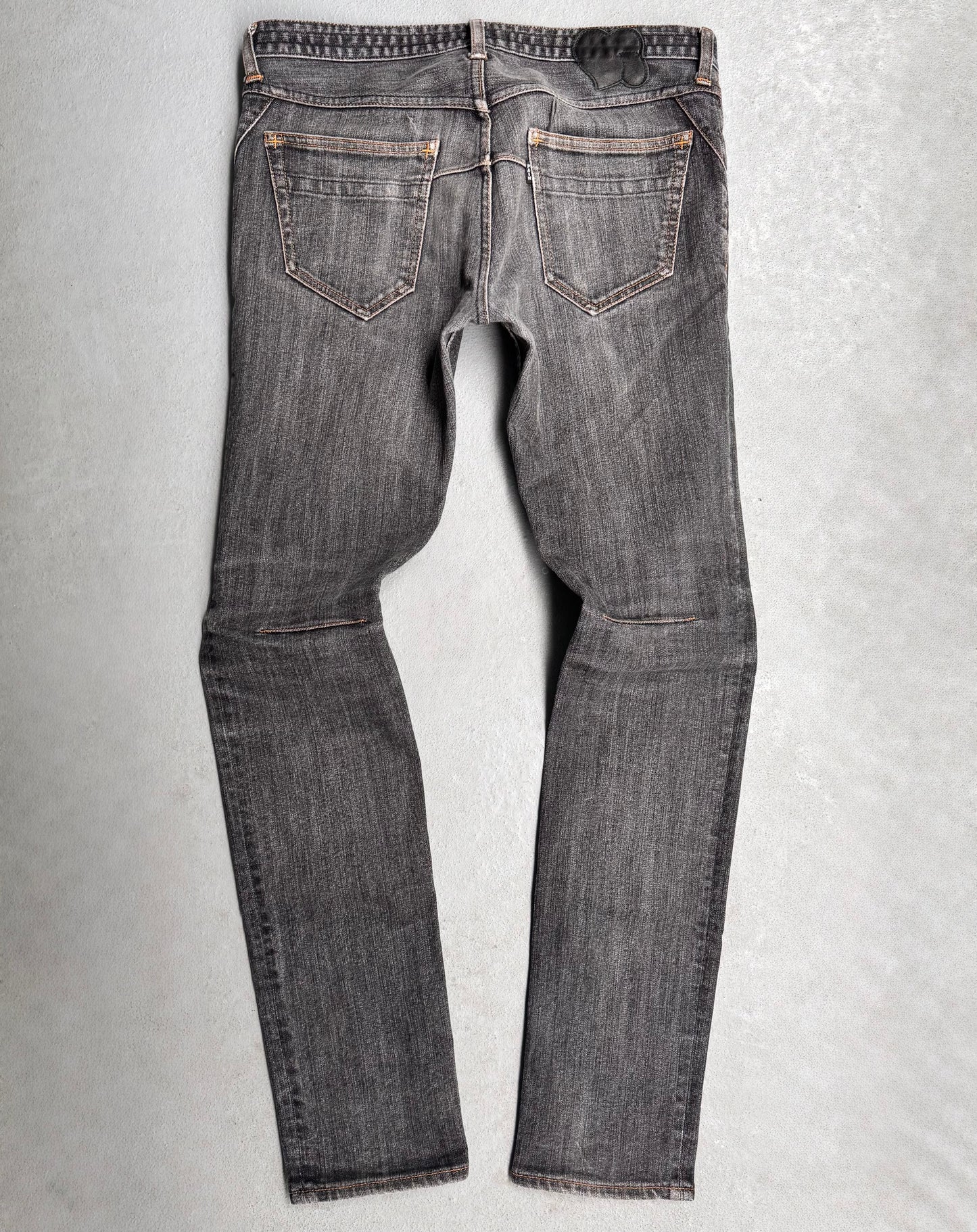 Number (N)ine AW07 “Love, God, Murder” Washed Grey Slim Bootcut Denim