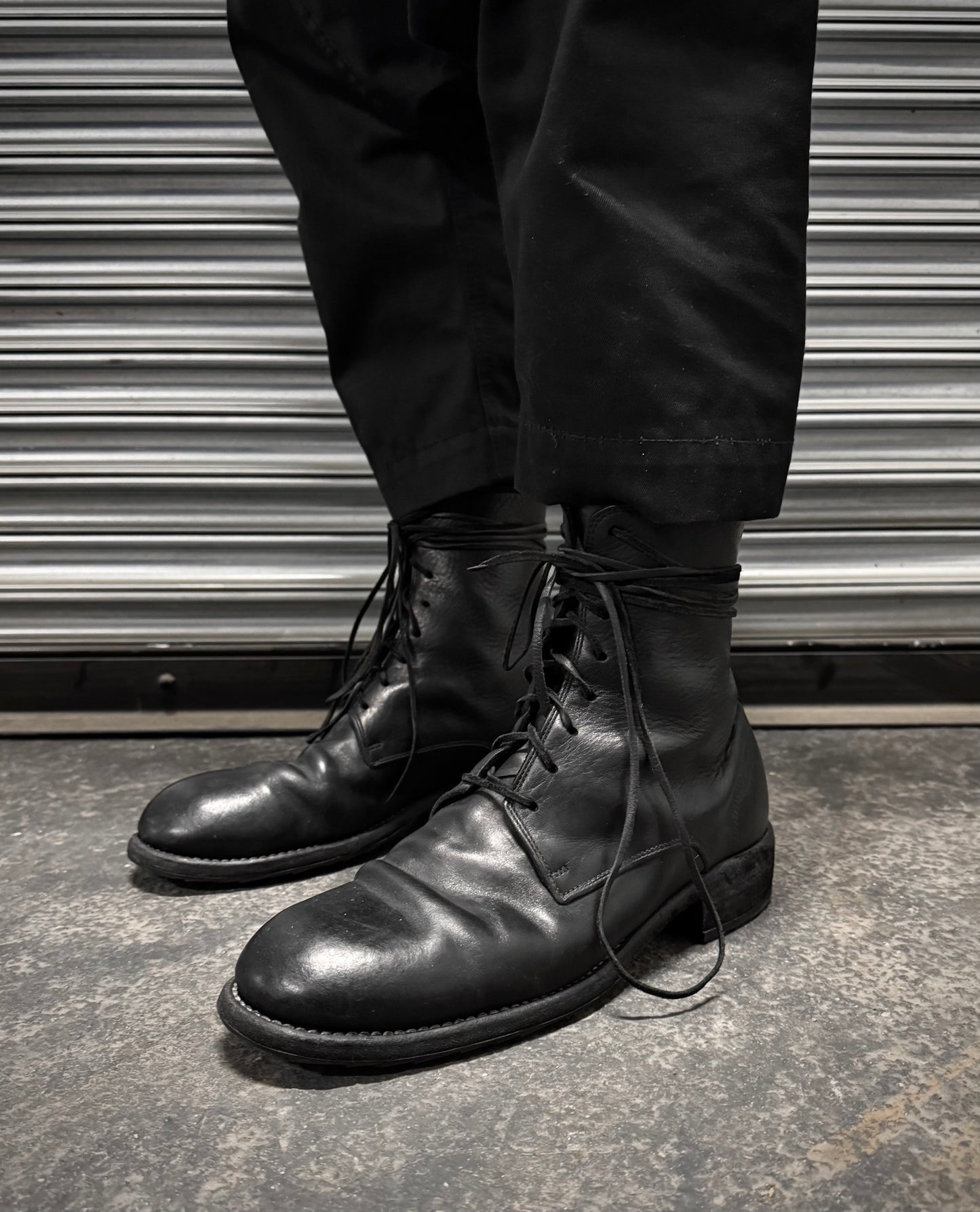 GUIDI ‘995’ Full-grain Calf Leather Lace-up Military Boots