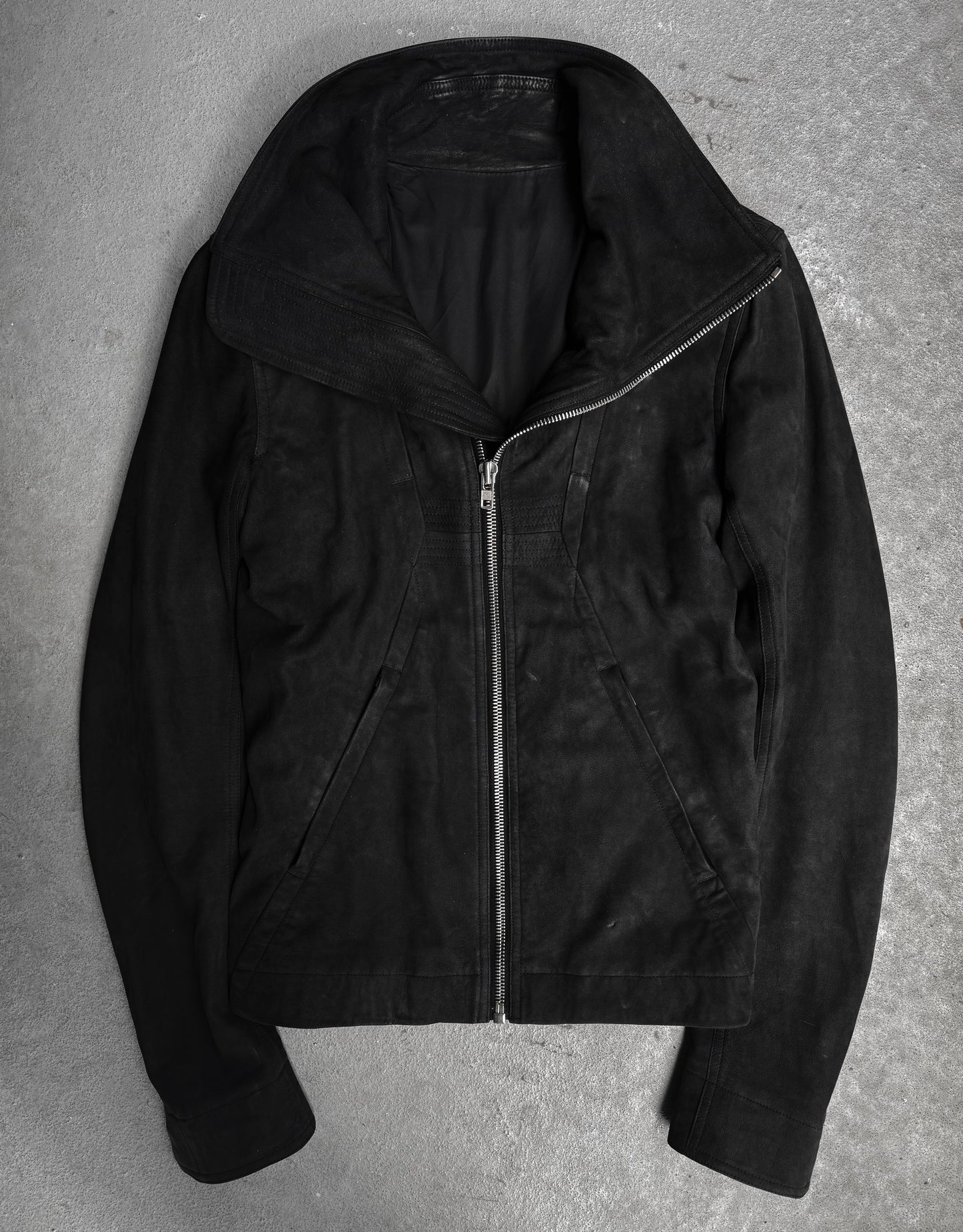 Rick Owens AW15 "SPHINX" Nubuck Lambskin Leather Geo Jacket