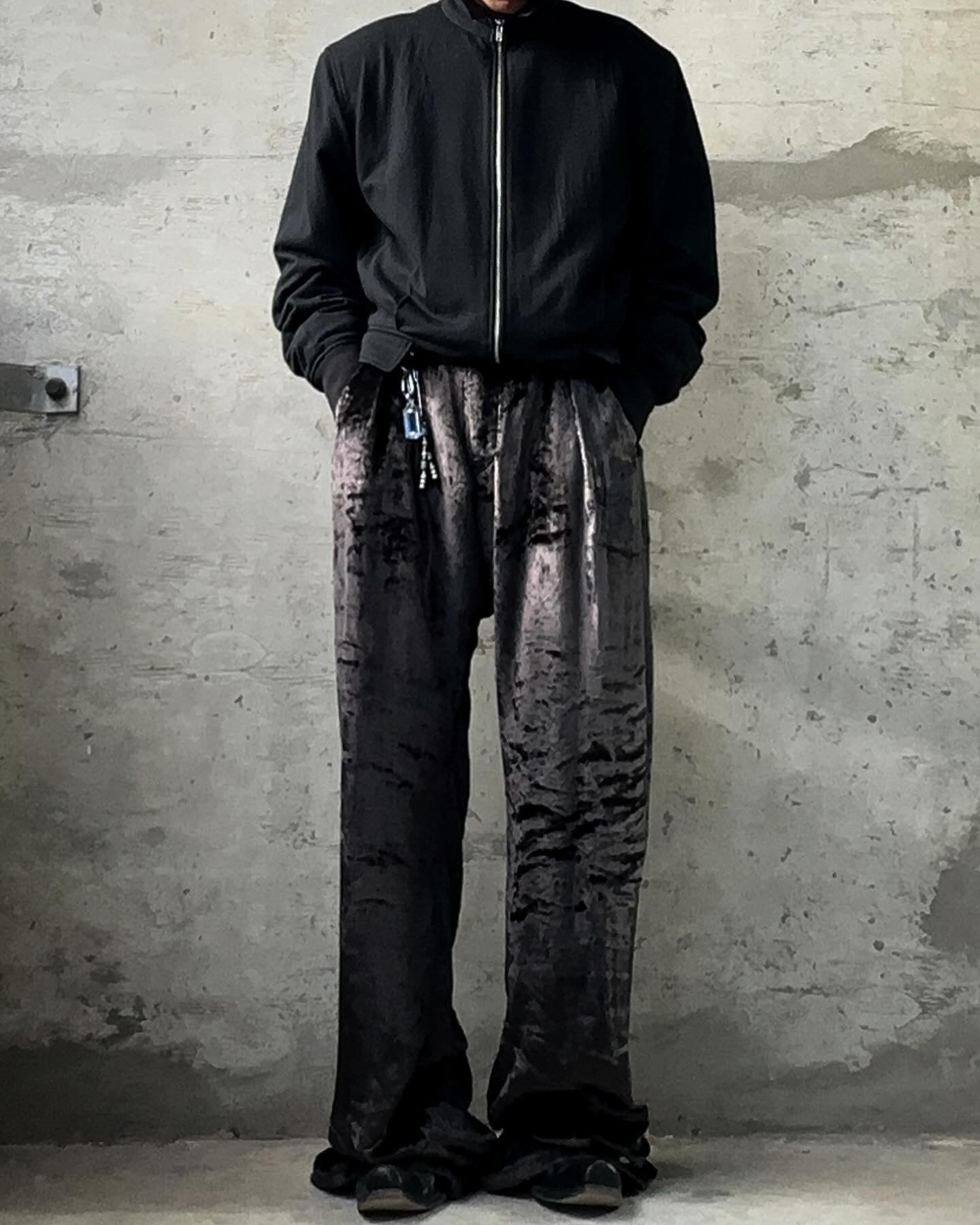 *SAMPLE* sulvam AW20 Wide Cut Velour Dress Pants