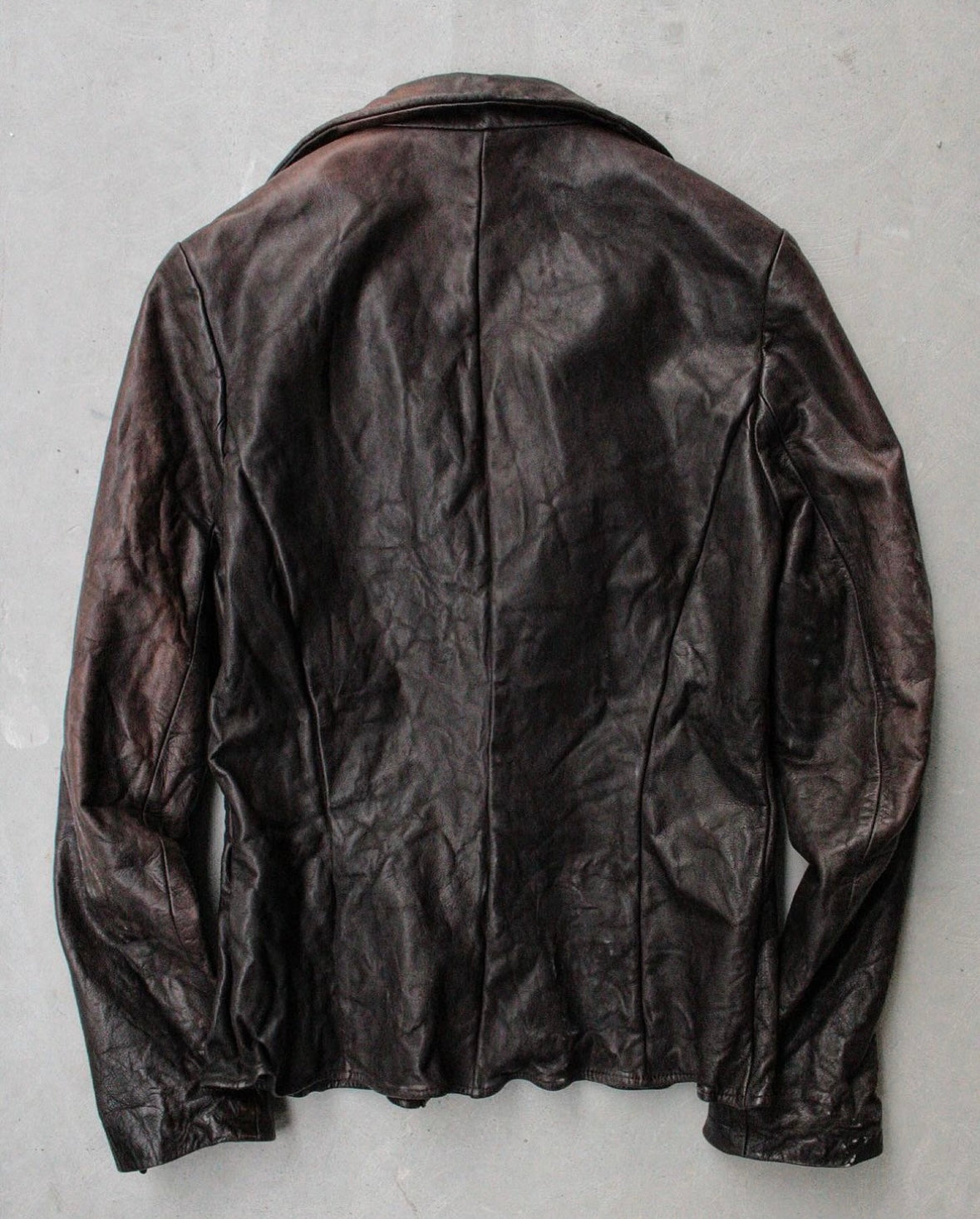 Carpe Diem AW02 “The Last Scene” Washable Cowhide Wrinkle Leather Shirt