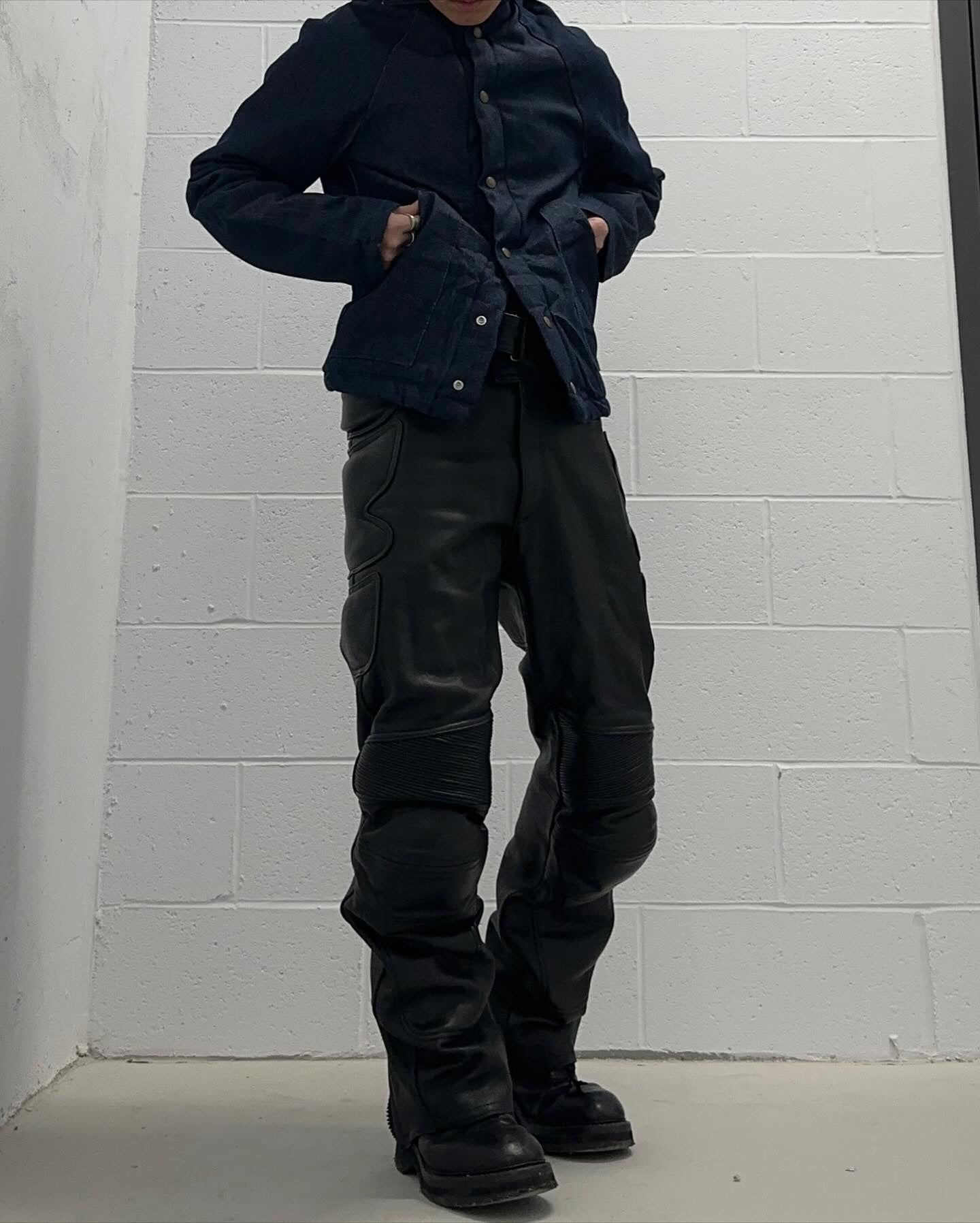 KADOYA K’s Leather Early 00s Padded Cowhide Leather Motorcycle Pants