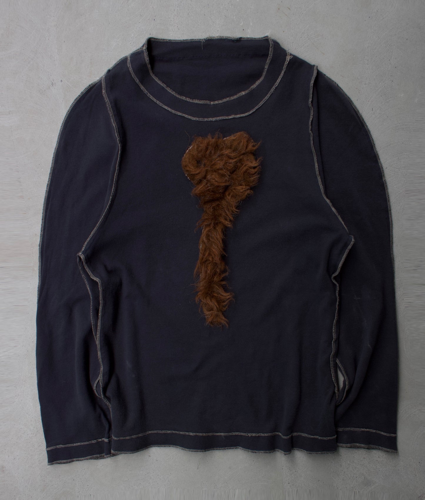 Christopher Nemeth 90s-00s Fur Contrast Long-sleeve