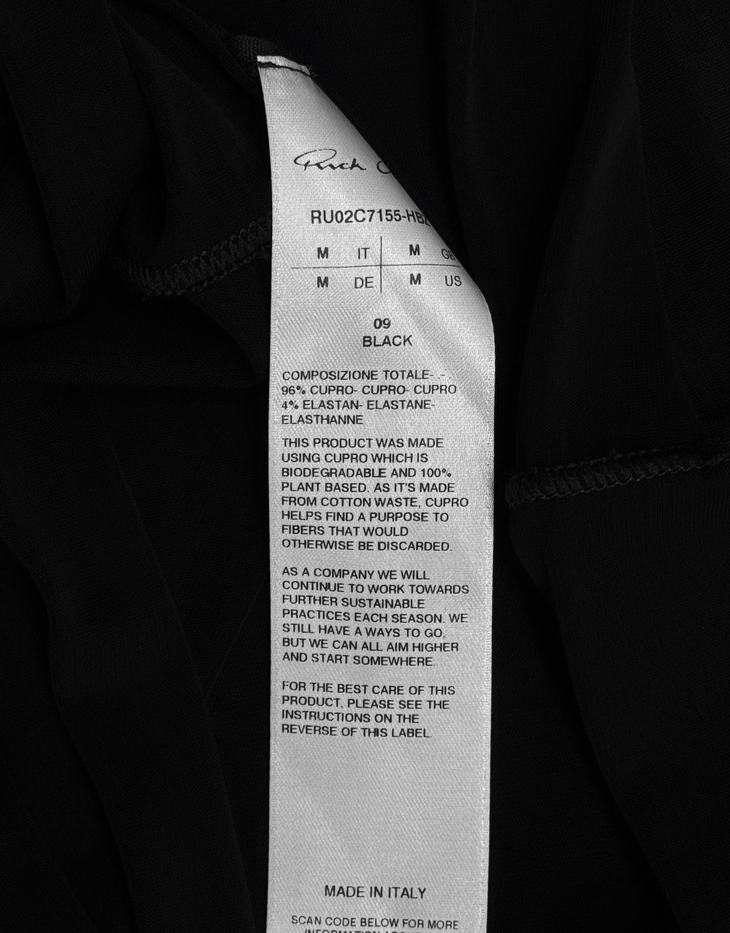 Rick Owens AW23 “LUXOR” Oversized Cupro Tank Top