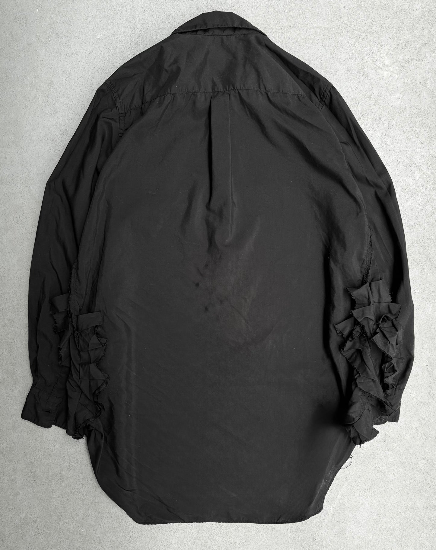 COMME des GARÇONS SS19 Black Ruffle Button-up Shirt