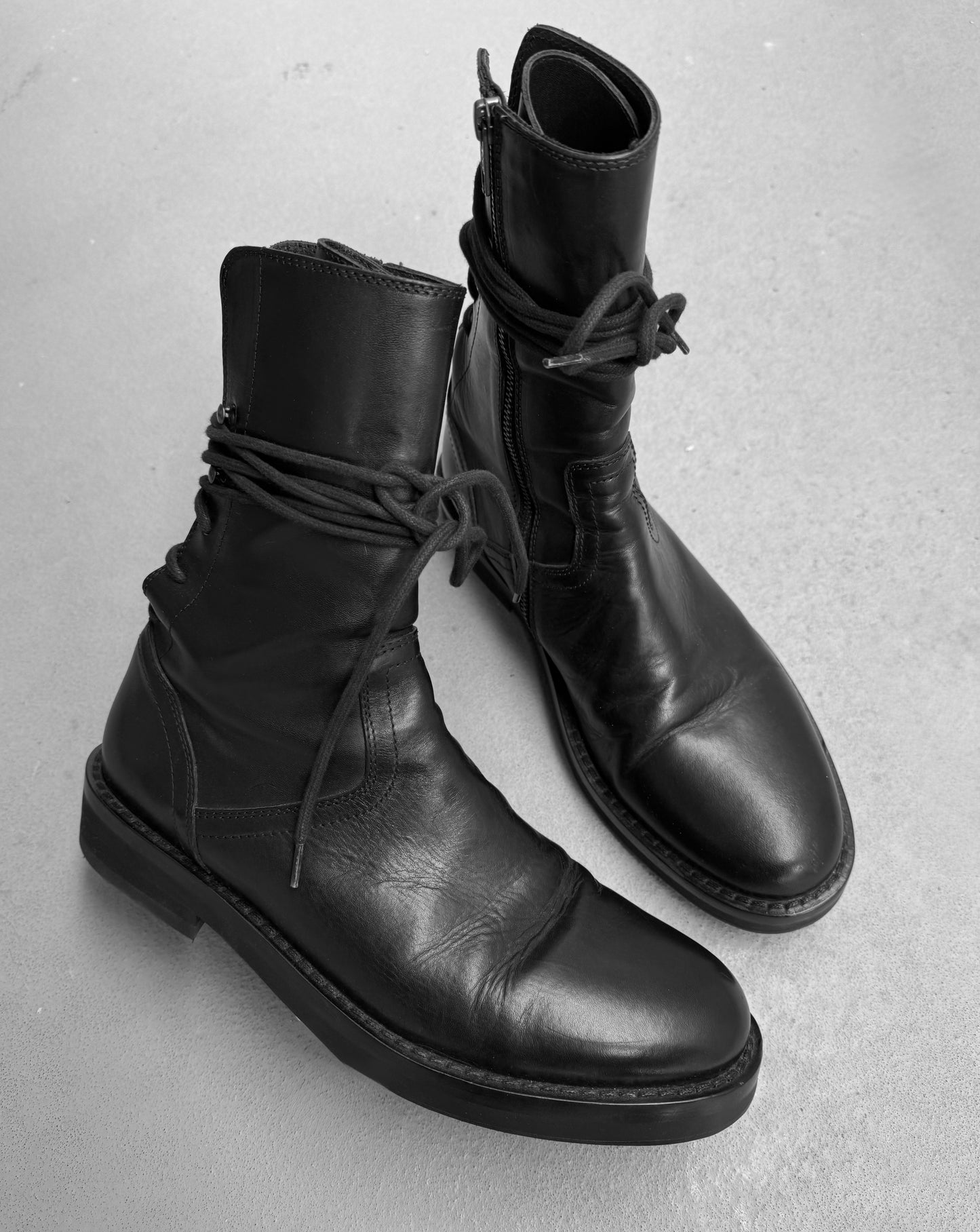 Ann Demeulemeester ‘Vitello’ Backlace Leather Boots
