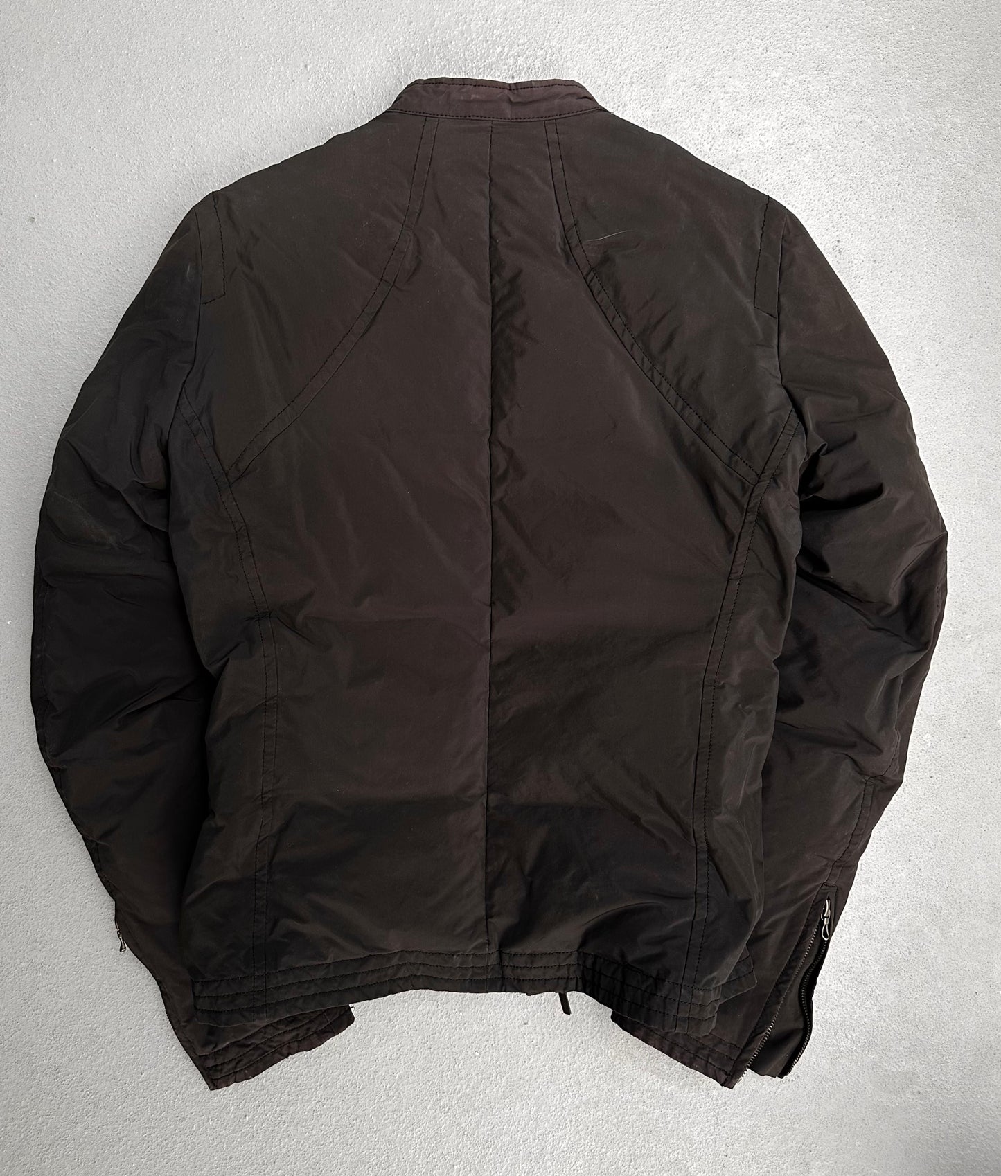 The Viridi-anne AW16 Maroon Multi-zip Goose-down Puffer Jacket