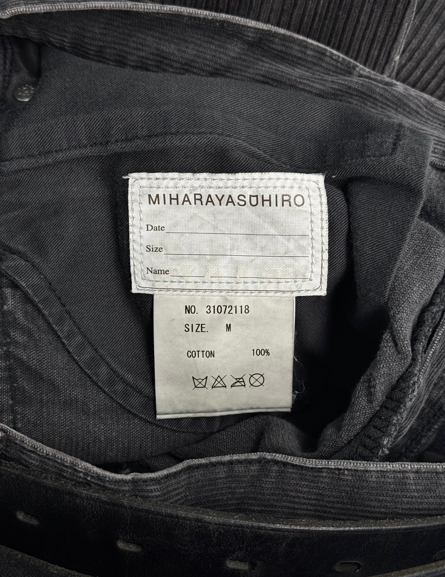 MiharaYasuhiro AW03 Reconstructed Corduroy Patchwork Bootcut Pants