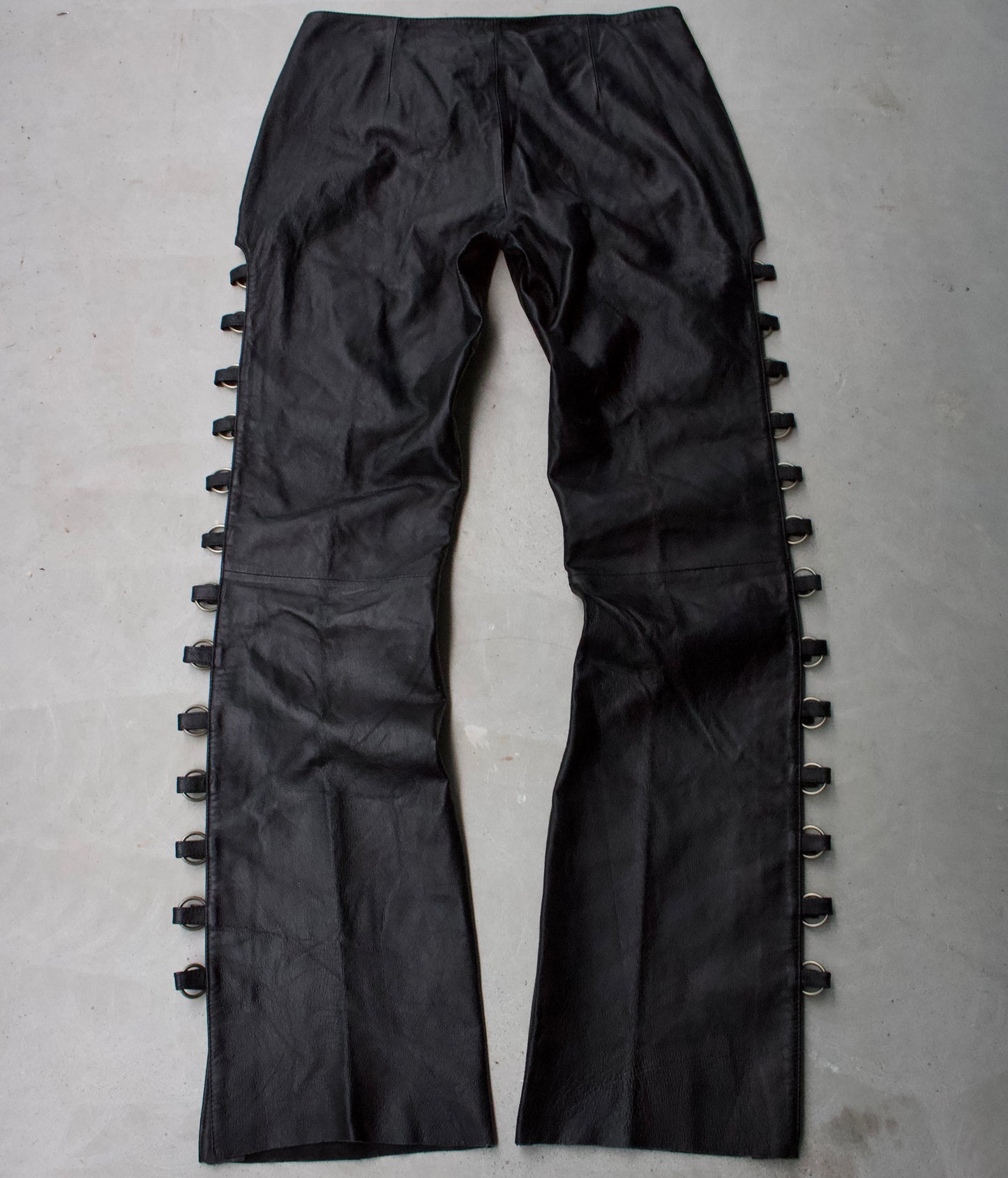Vintage Y2K Wilsons Leather Maxima Bondage Leather Flare Pants