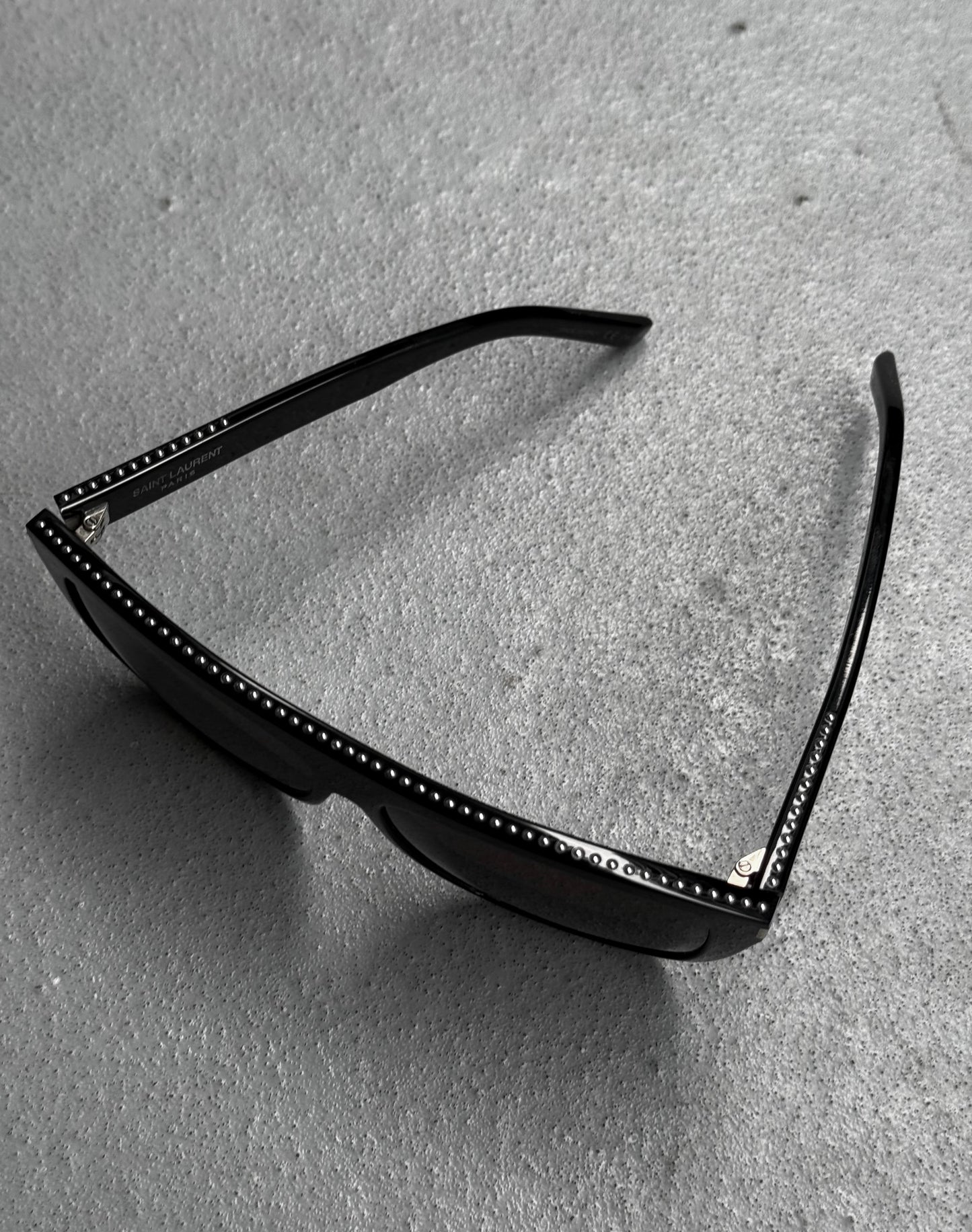 Saint Laurent Paris AW19 Studded ‘SL1’ Ace Square Frame Sunglasses