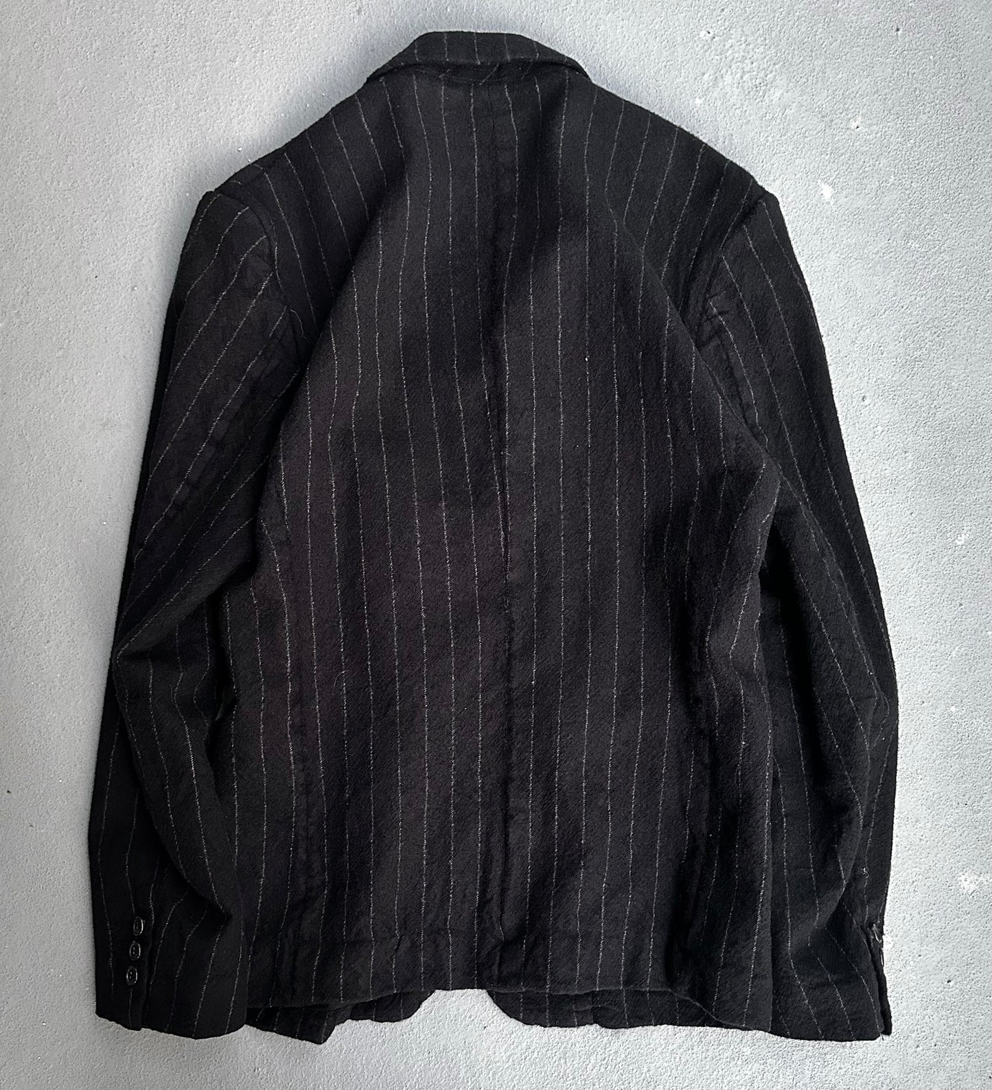 COMME des GARÇONS HOMME AW07 Boiled Wool Pinstripe Blazer