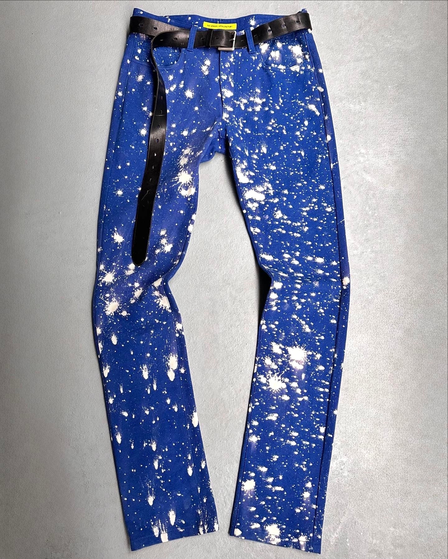 RAF SIMONS x Sterling Ruby AW14 Limited Edt. *1-of-50* Hand-bleached Splatter Denim