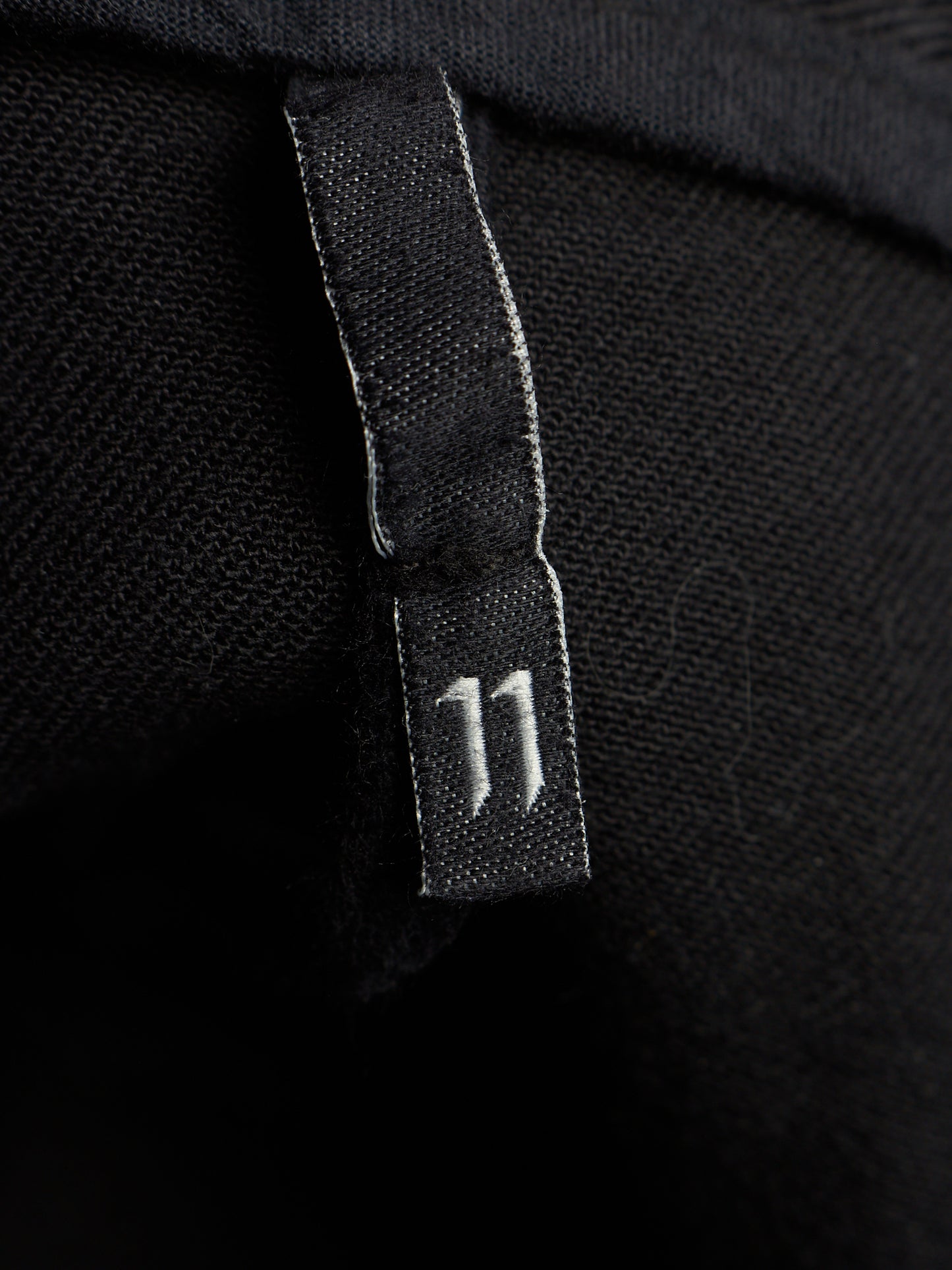 11 by Boris Bidjan Saberi 2010s ‘P14’ Washed Black Frayed Hem Drop-crotch Denim